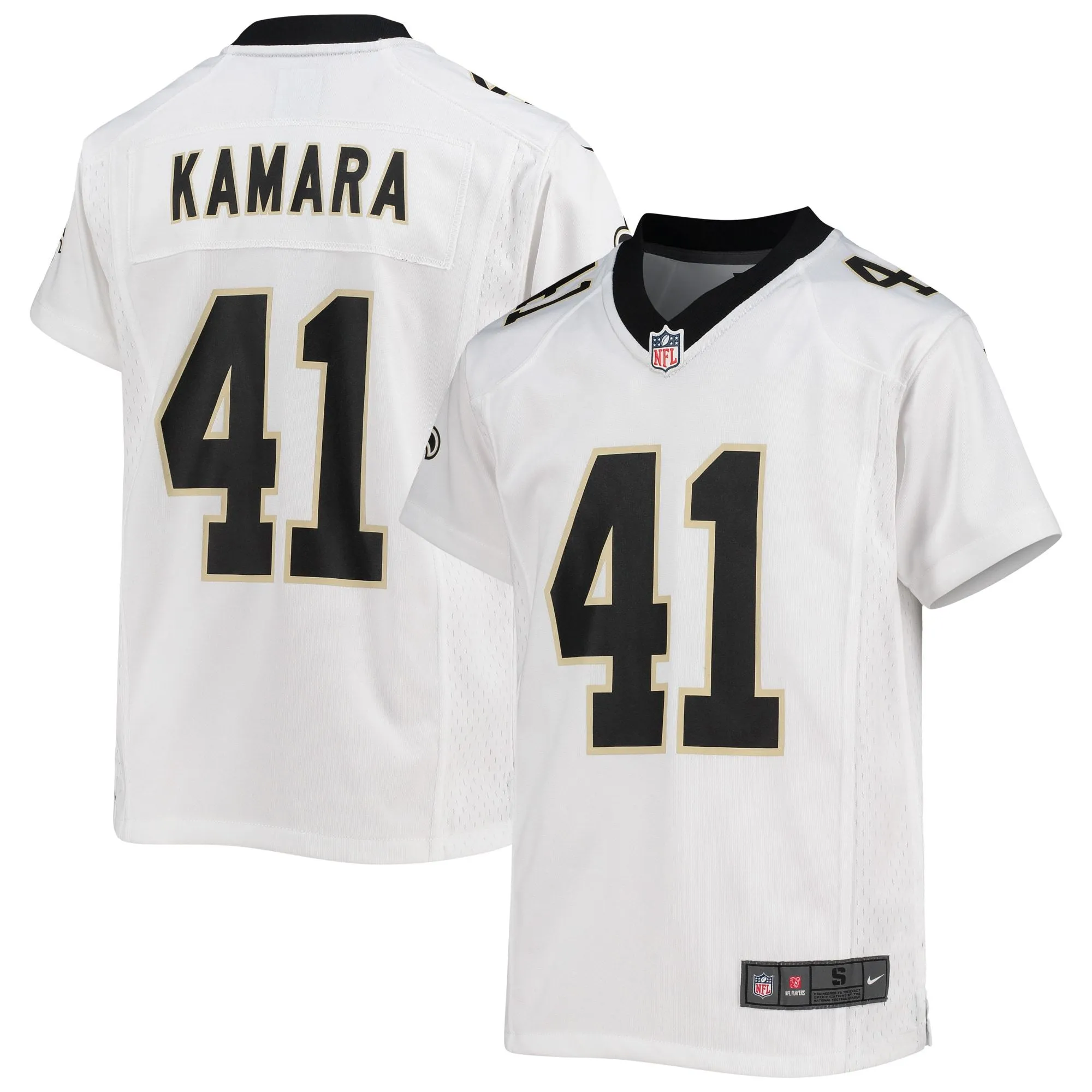 Alvin Kamara New Orleans Saints  Youth Game Jersey - White