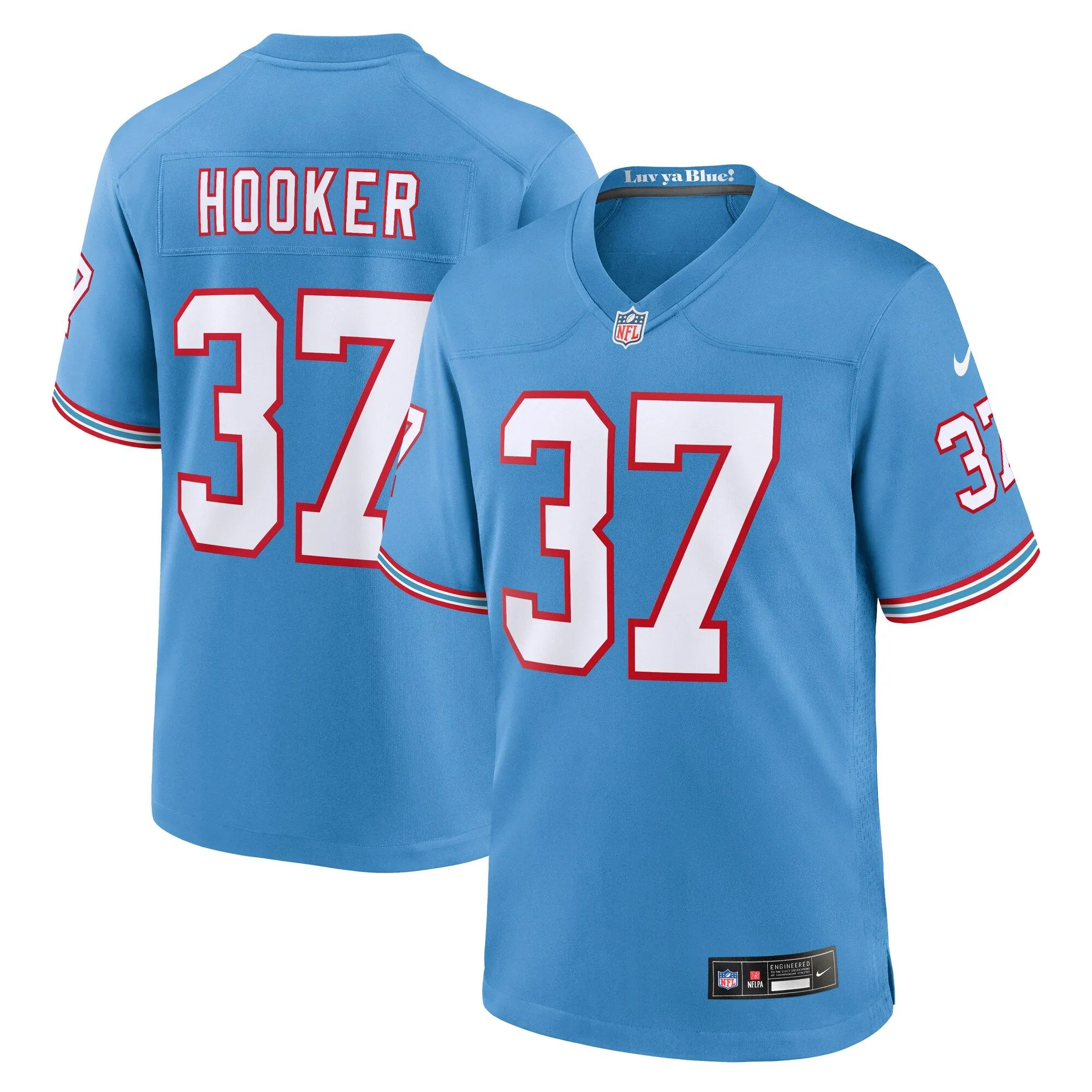 Amani Hooker Tennessee Titans  Oilers Throwback Player Game Jersey - Light Blue