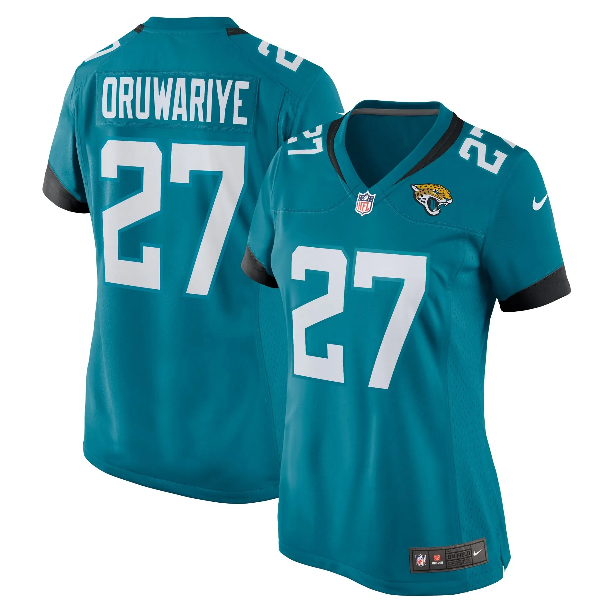 Amani Oruwariye Jacksonville Jaguars  Women's  Game Jersey -  Teal