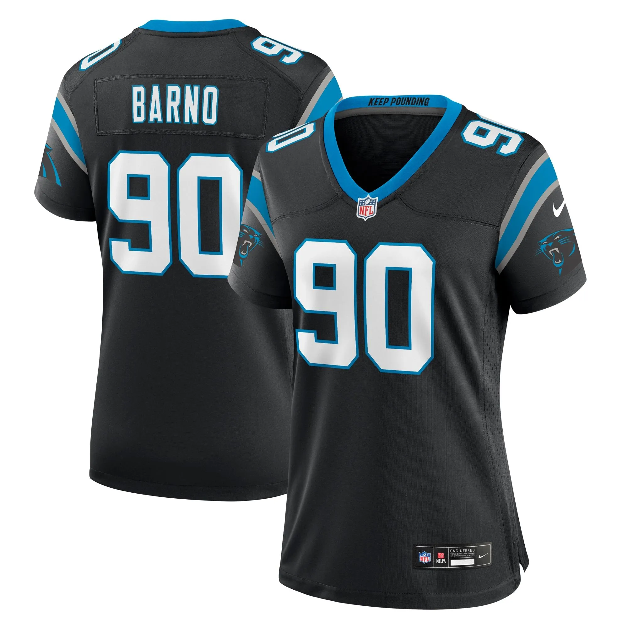 Amare Barno Carolina Panthers  Women's Team Game Jersey - Black