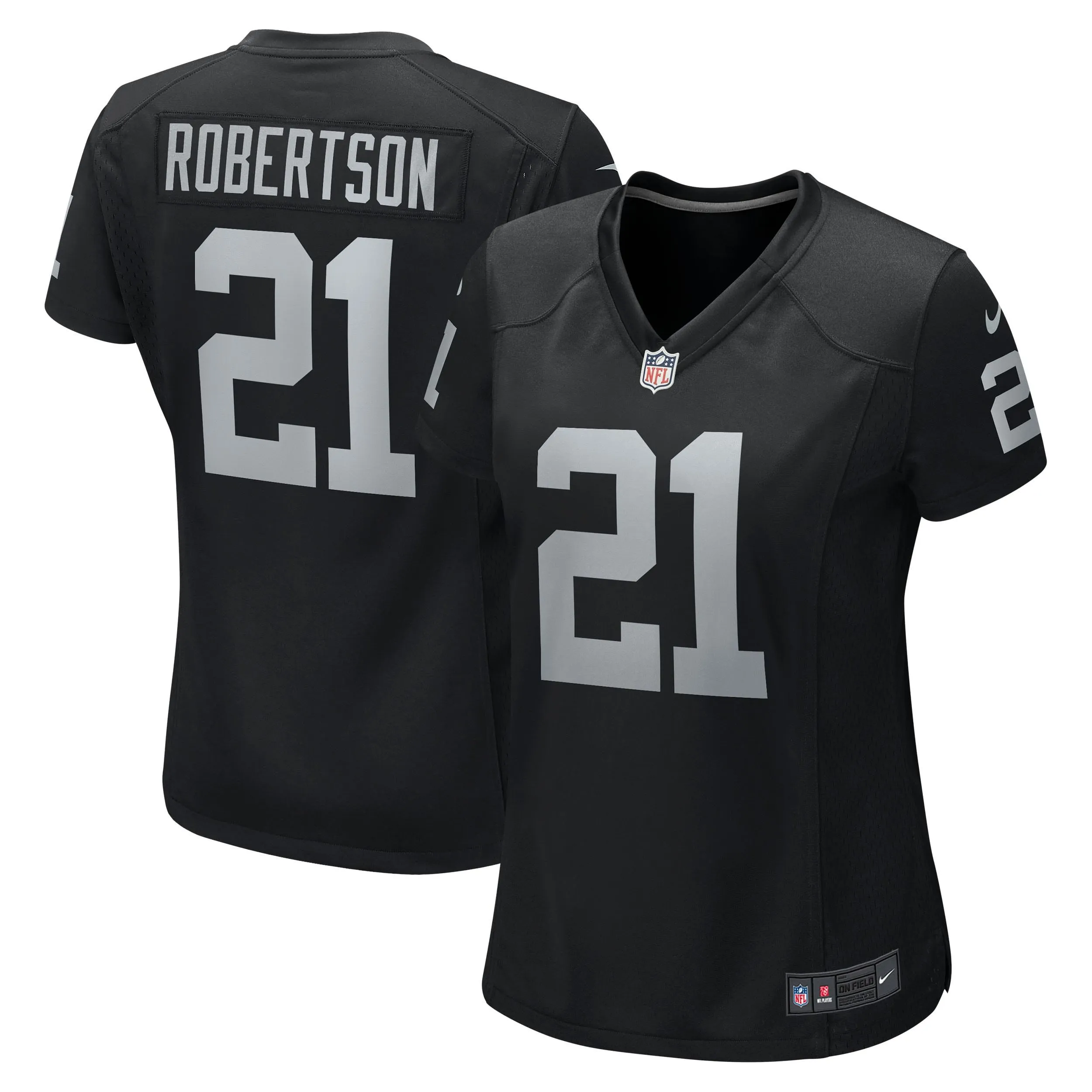 Amik Robertson Las Vegas Raiders  Women's Team Game Jersey - Black