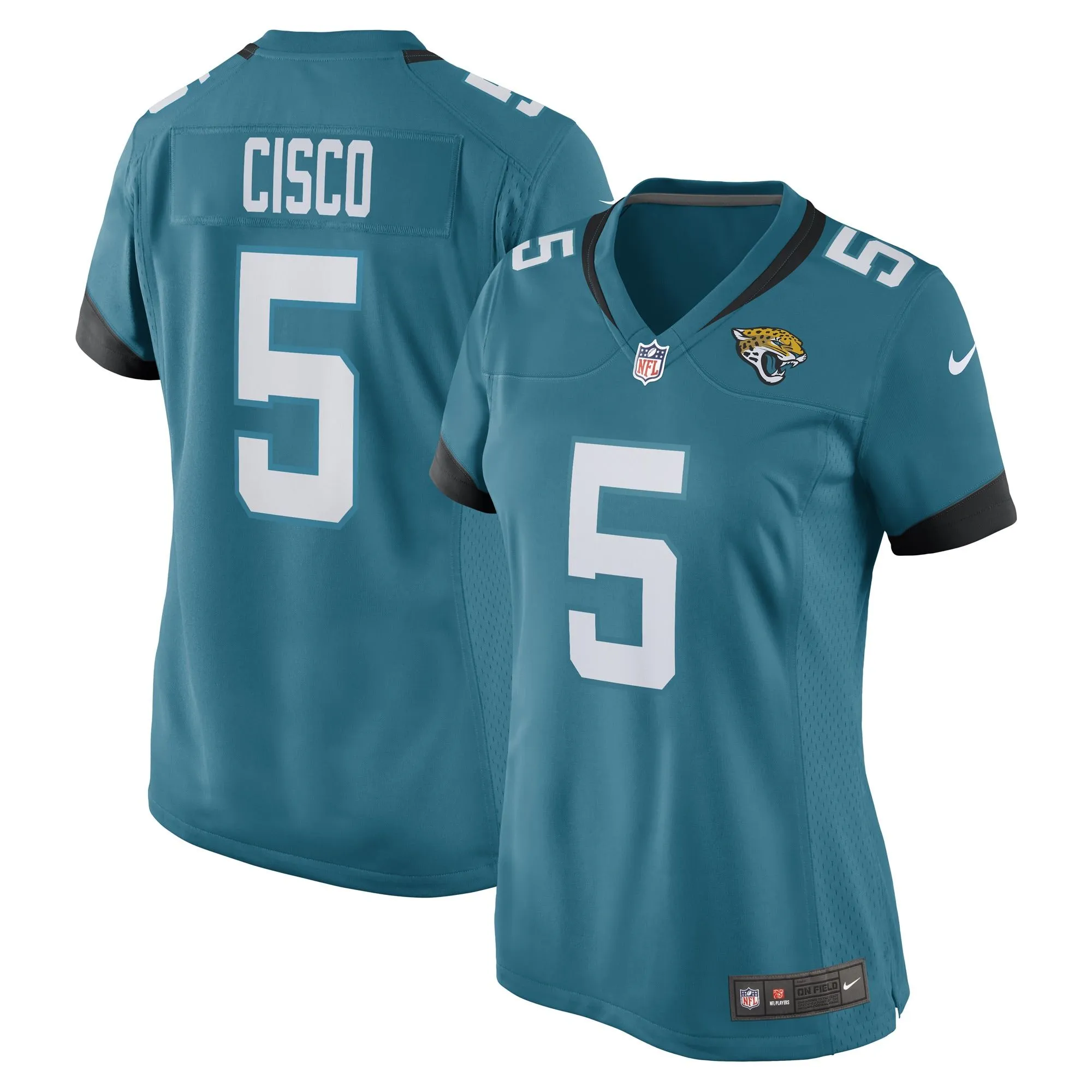 Andre Cisco Jacksonville Jaguars  Women's Game Player Jersey - Teal