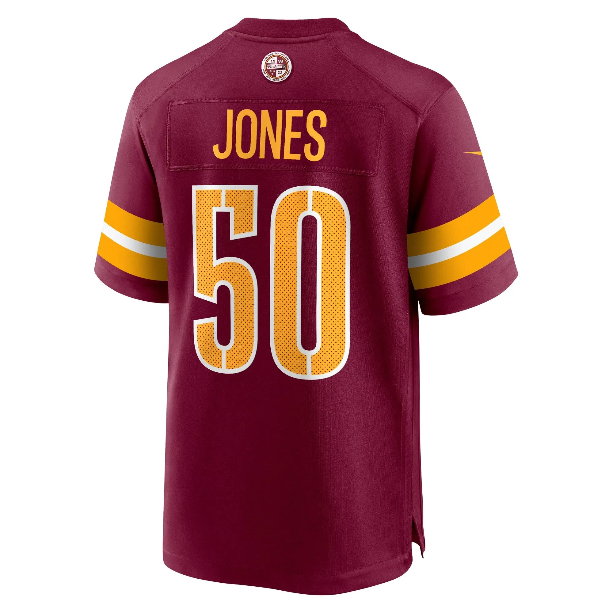 Andre Jones Jr. Washington Commanders  Team Game Jersey -  Burgundy