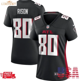 Andre Rison Atlanta Falcons  Women's Game Retired Player Jersey   Black