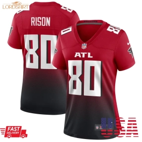 Andre Rison Atlanta Falcons  Women's Retired Player Jersey   Red