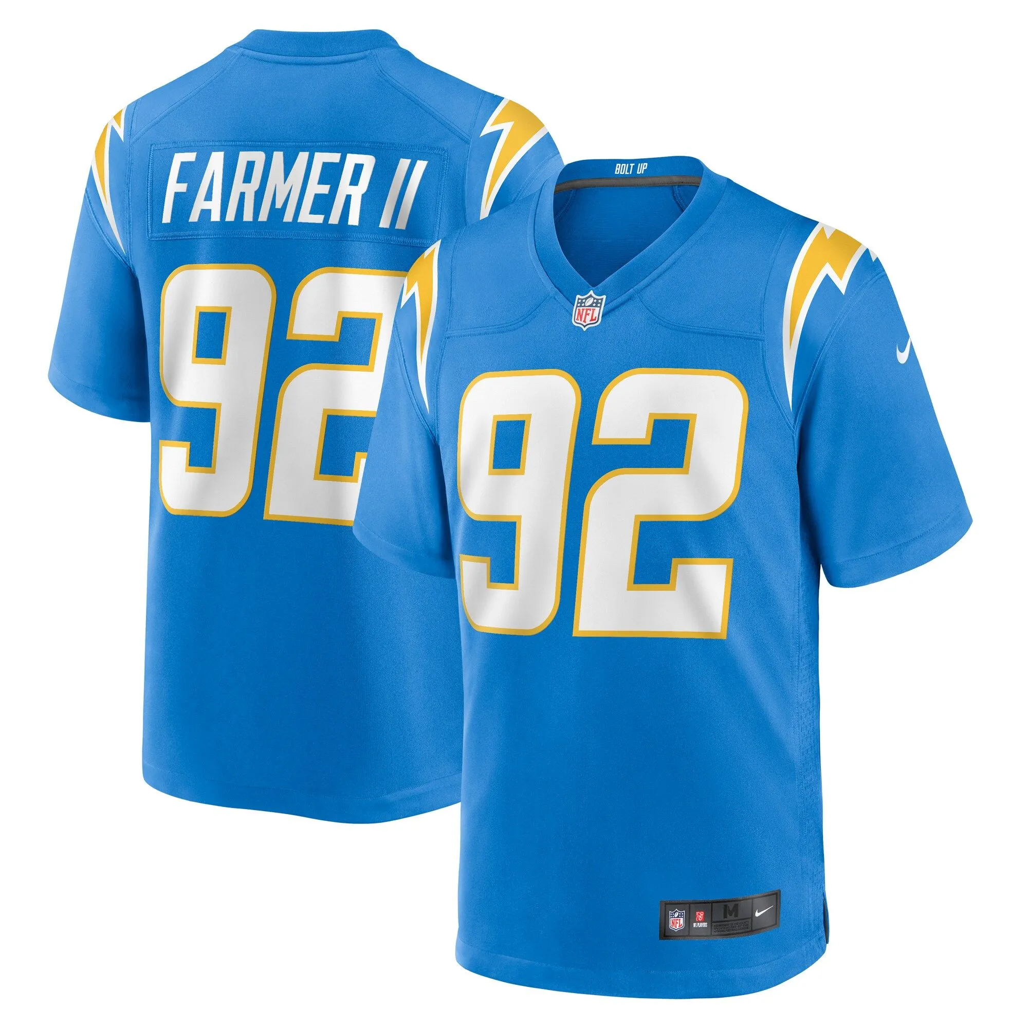 Andrew Farmer Los Angeles Chargers  Team Game Jersey -  Powder Blue