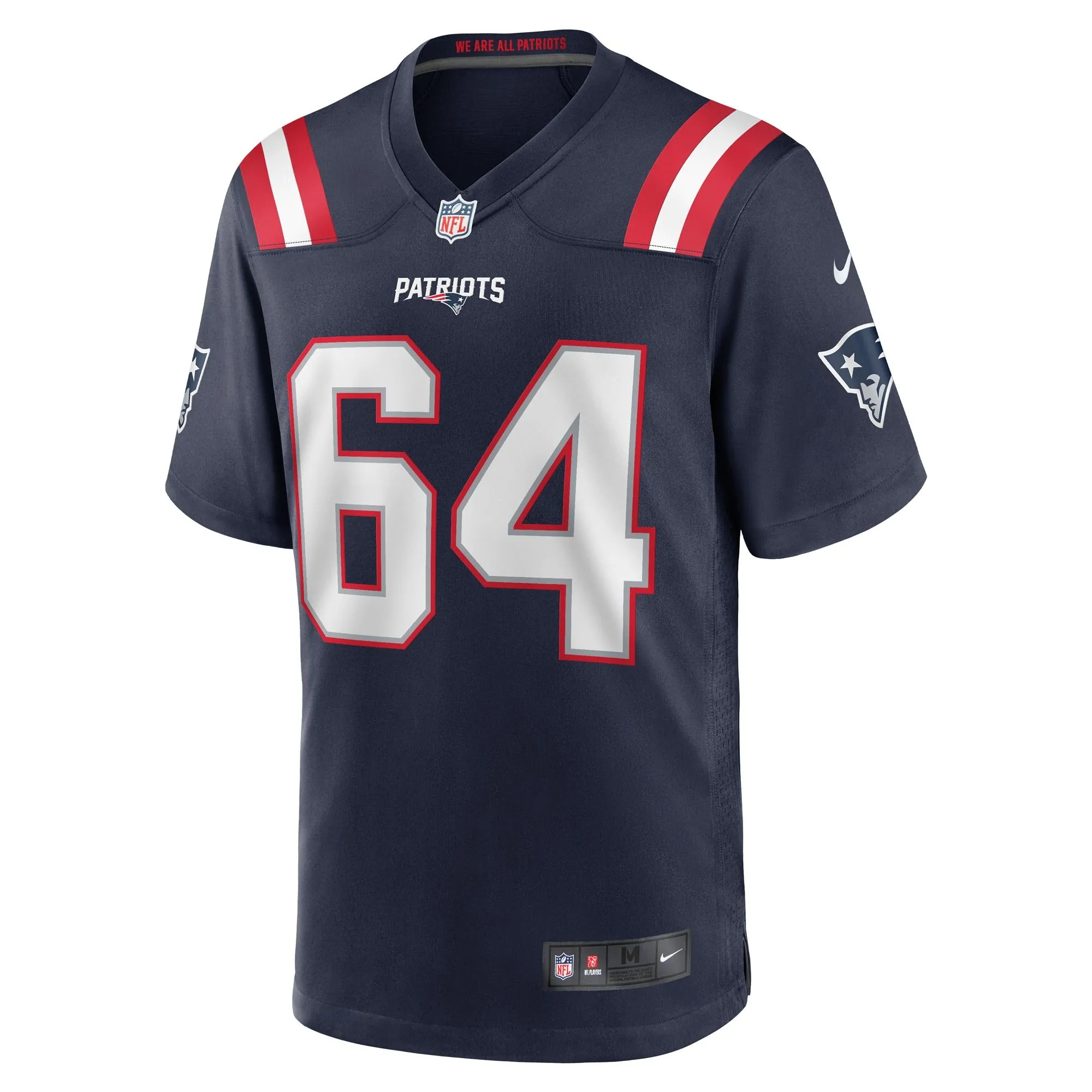 Andrew Stueber New England Patriots  Game Player Jersey - Navy