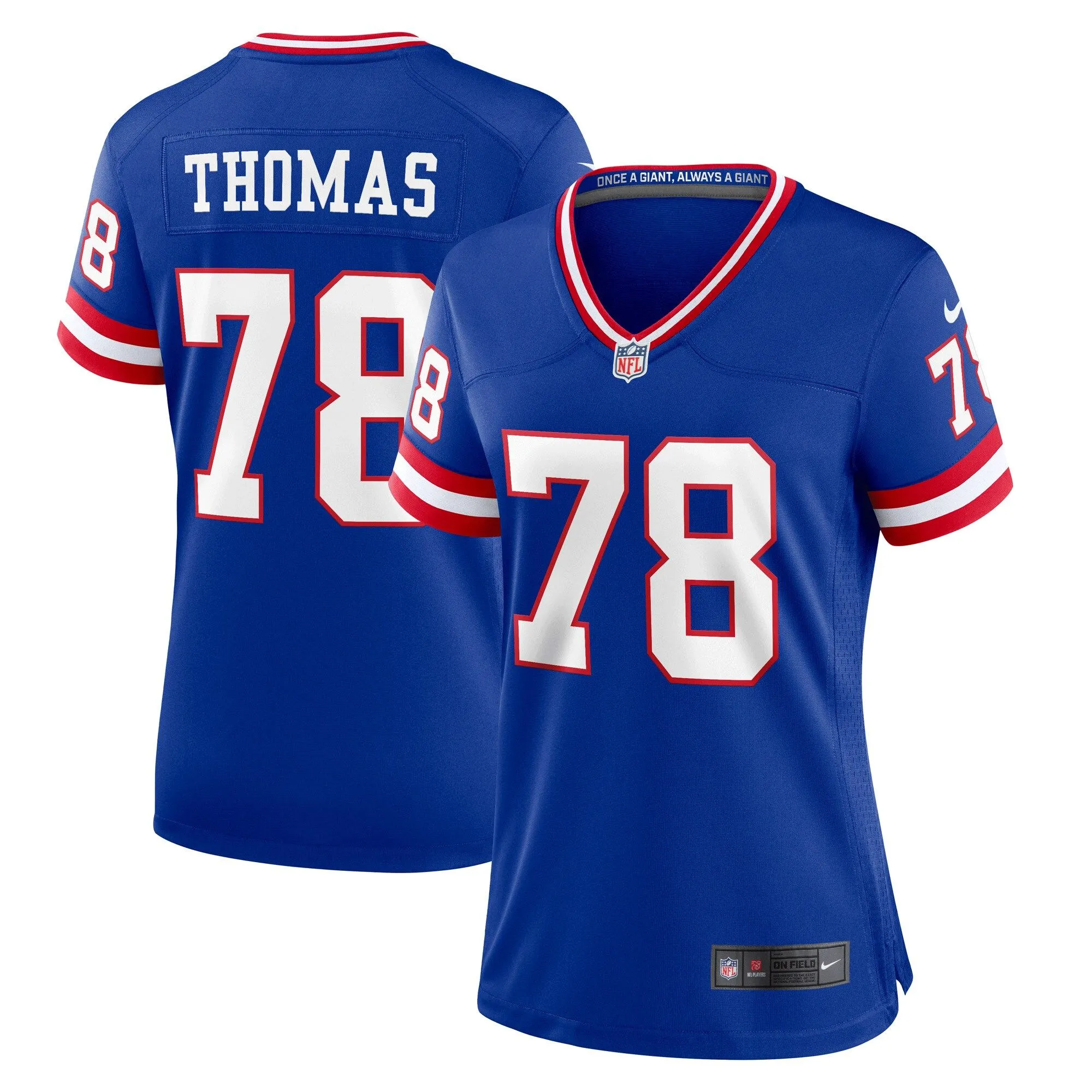 Andrew Thomas New York Giants  Women's Classic Player Game Jersey - Royal