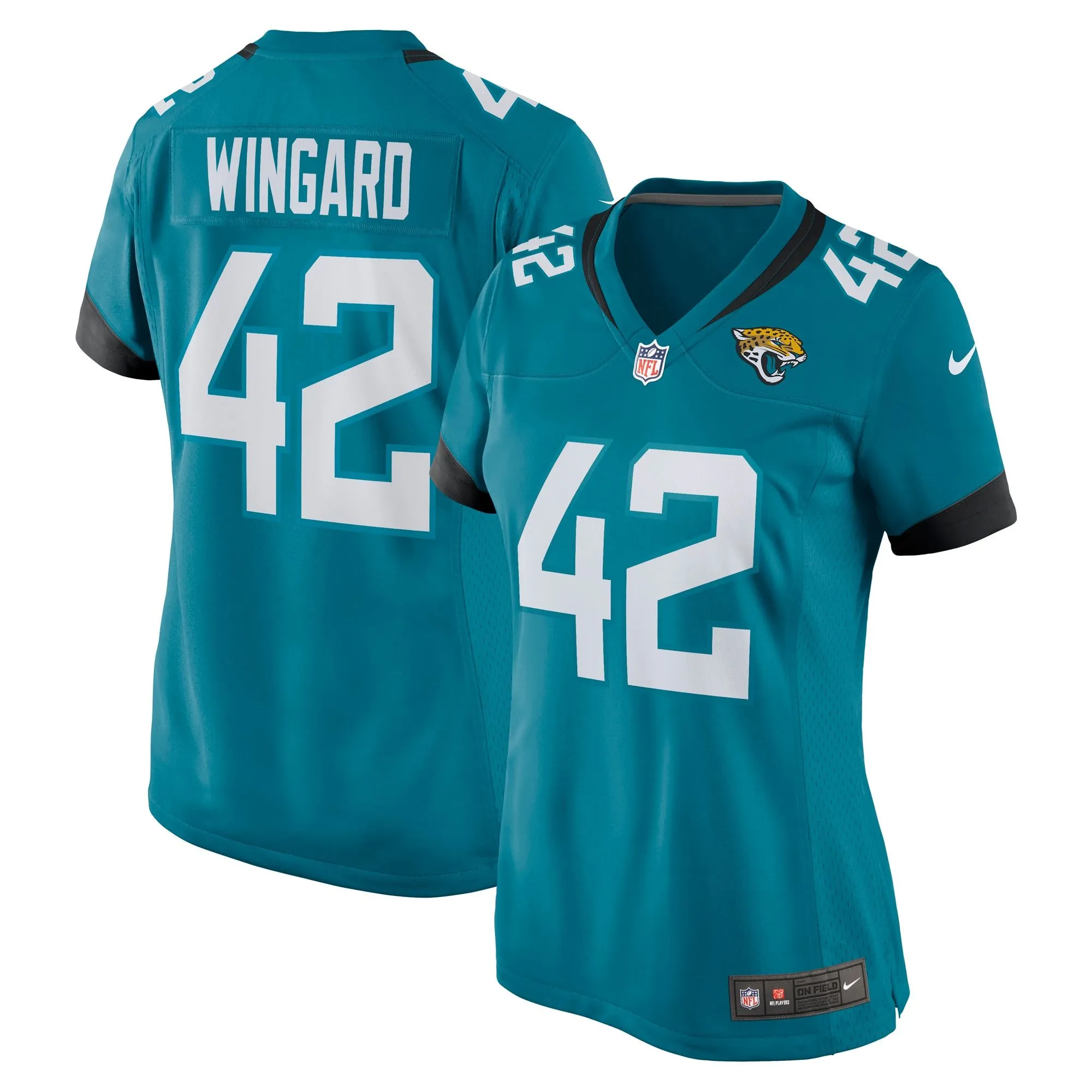 Andrew Wingard Jacksonville Jaguars  Women's Game Jersey - Teal