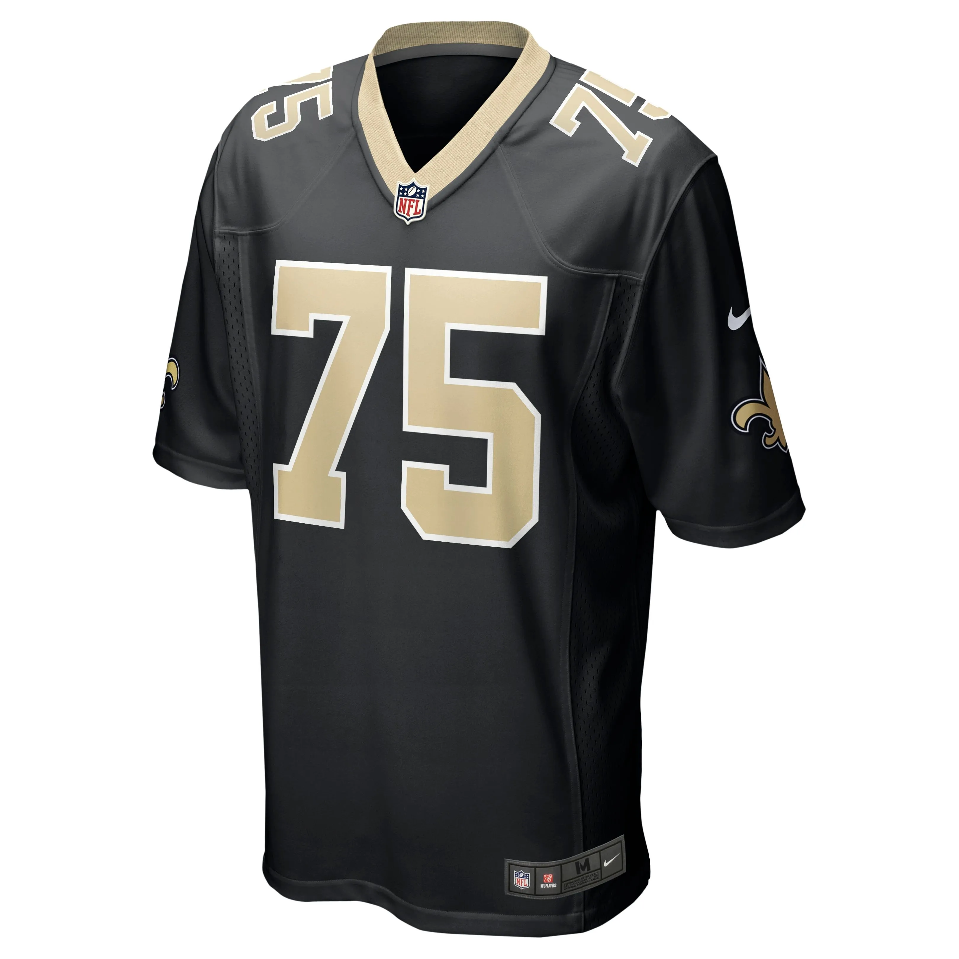 Andrus Peat New Orleans Saints  Game Jersey - Black