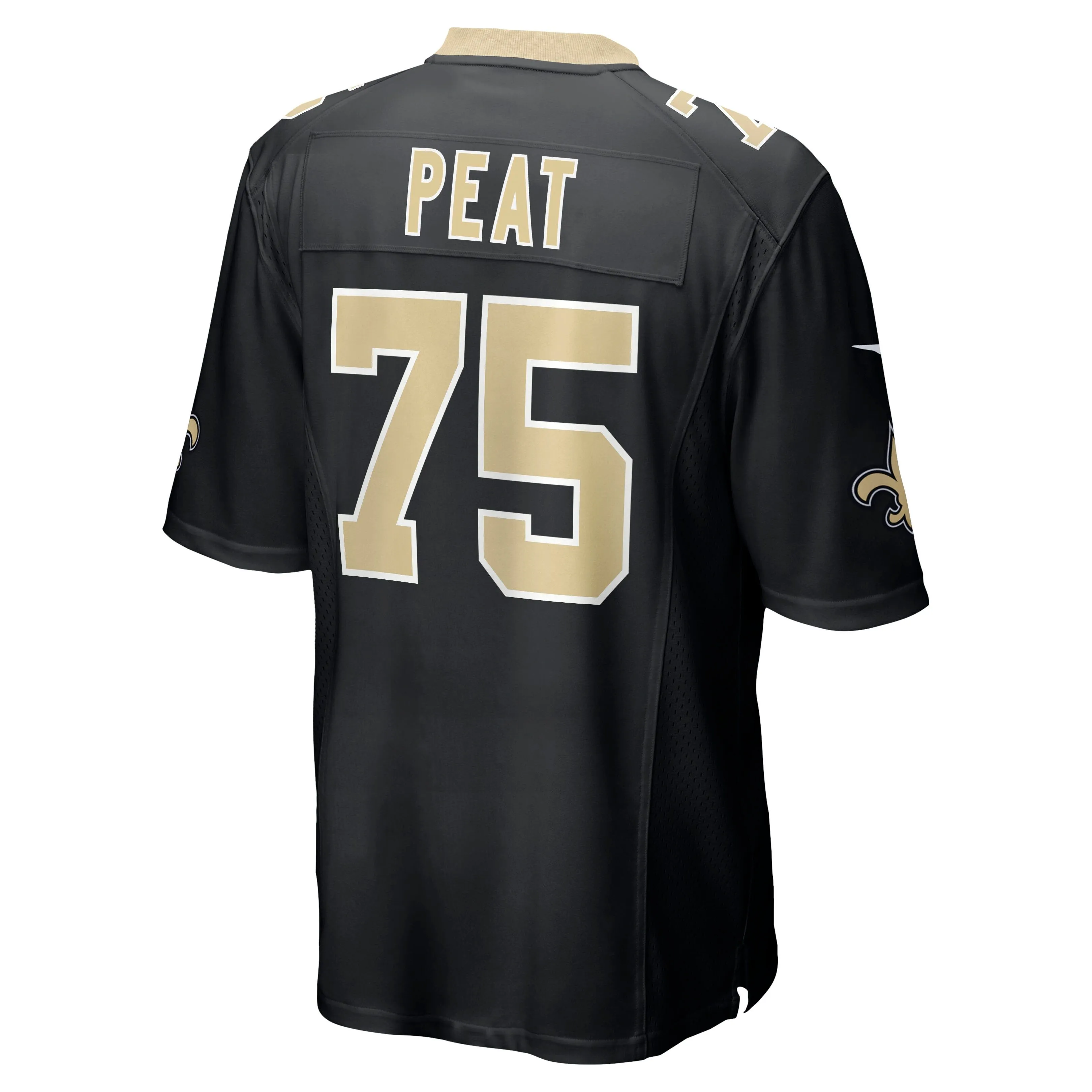 Andrus Peat New Orleans Saints  Game Jersey - Black