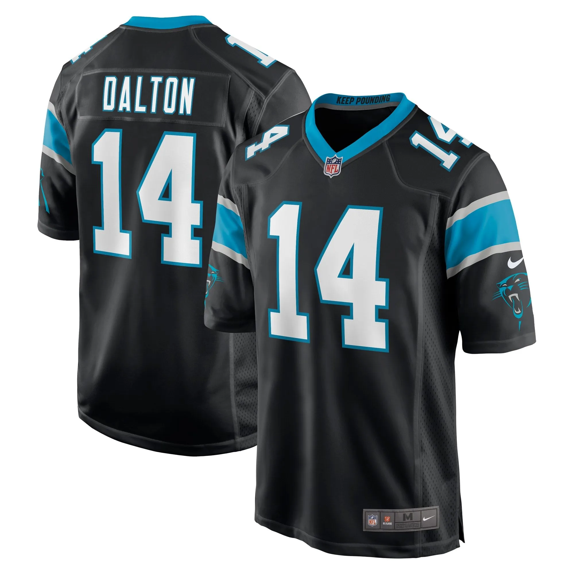 Andy Dalton Carolina Panthers  Game Player Jersey - Black