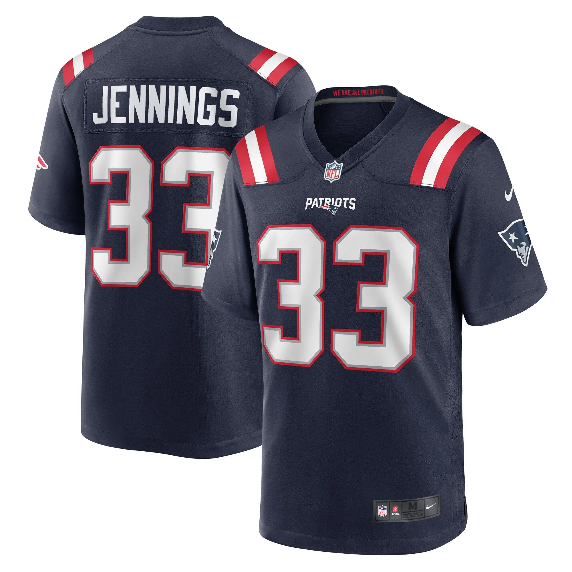 Anfernee Jennings New England Patriots  Team Game Jersey -  Navy