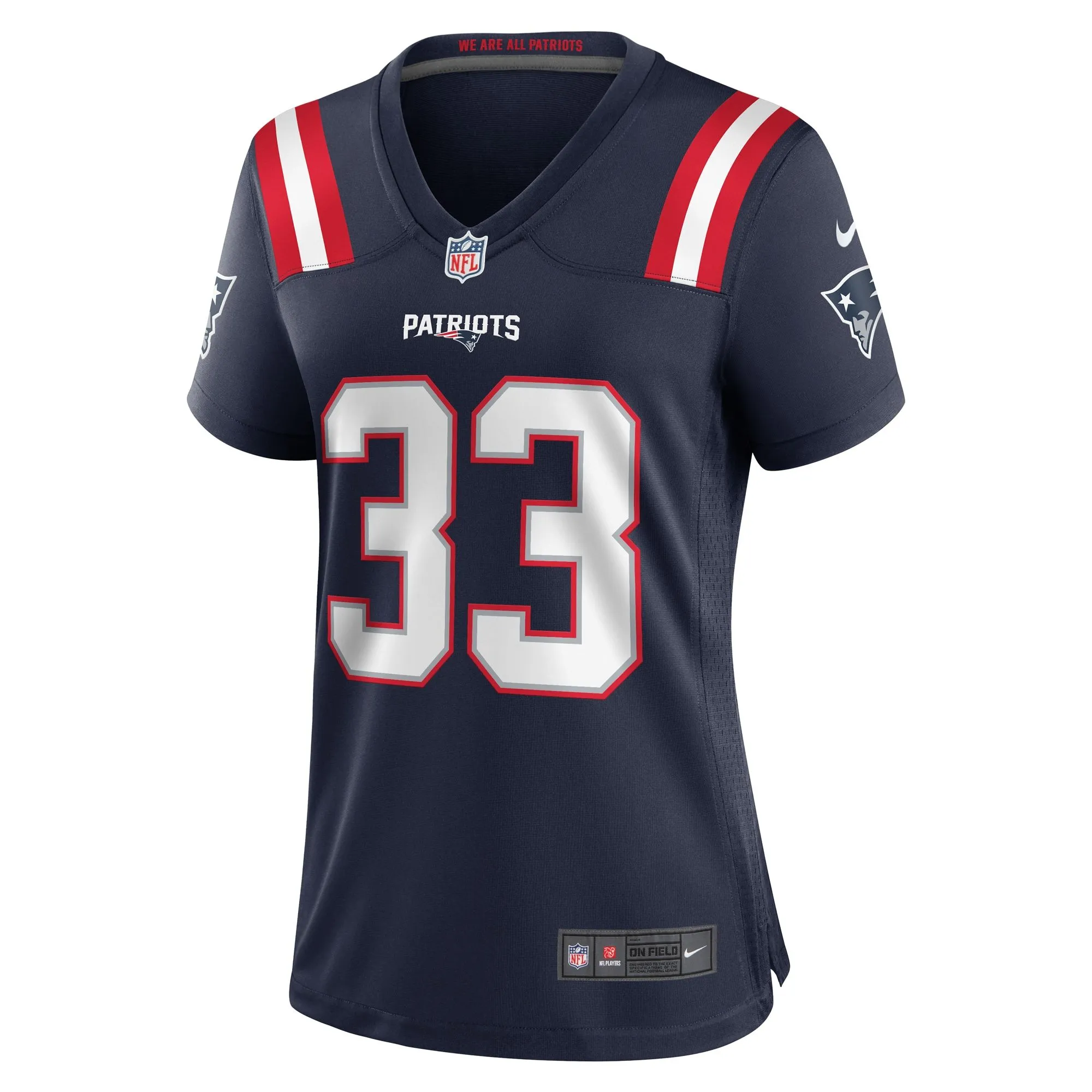 Anfernee Jennings New England Patriots  Women's Team Game Jersey -  Navy