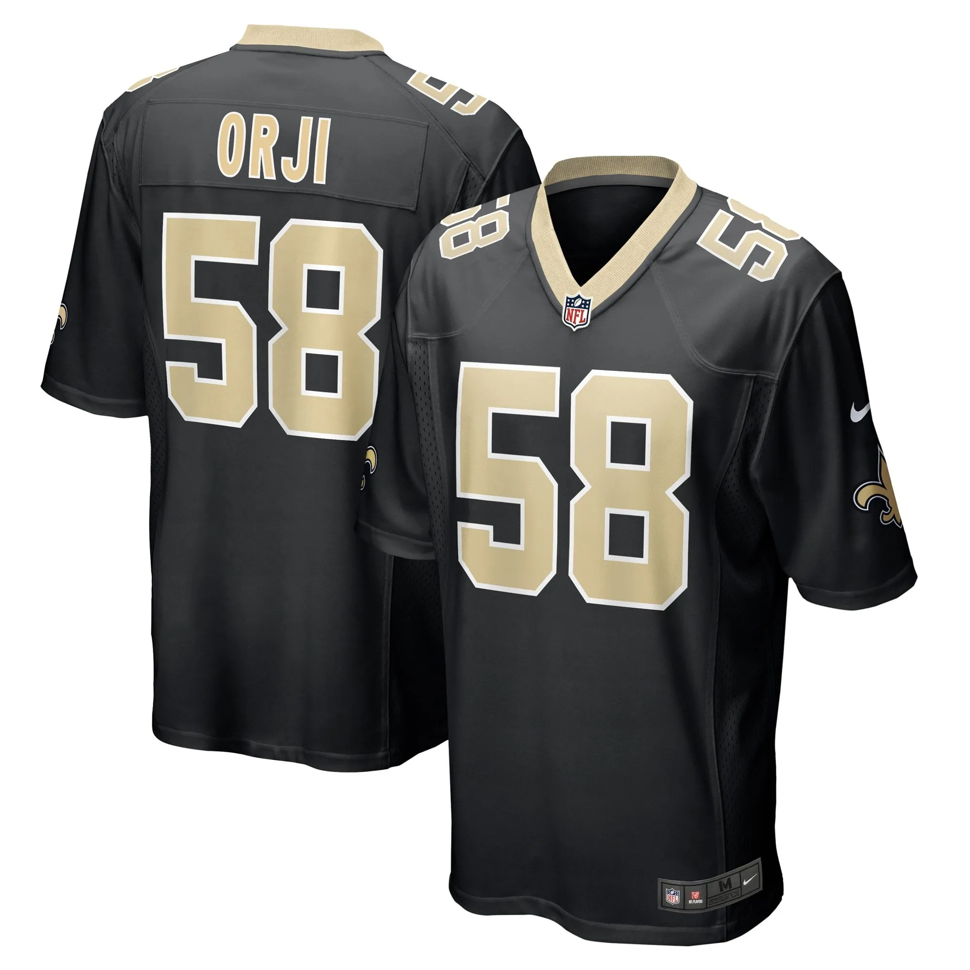 Anfernee Orji New Orleans Saints  Team Game Jersey -  Black