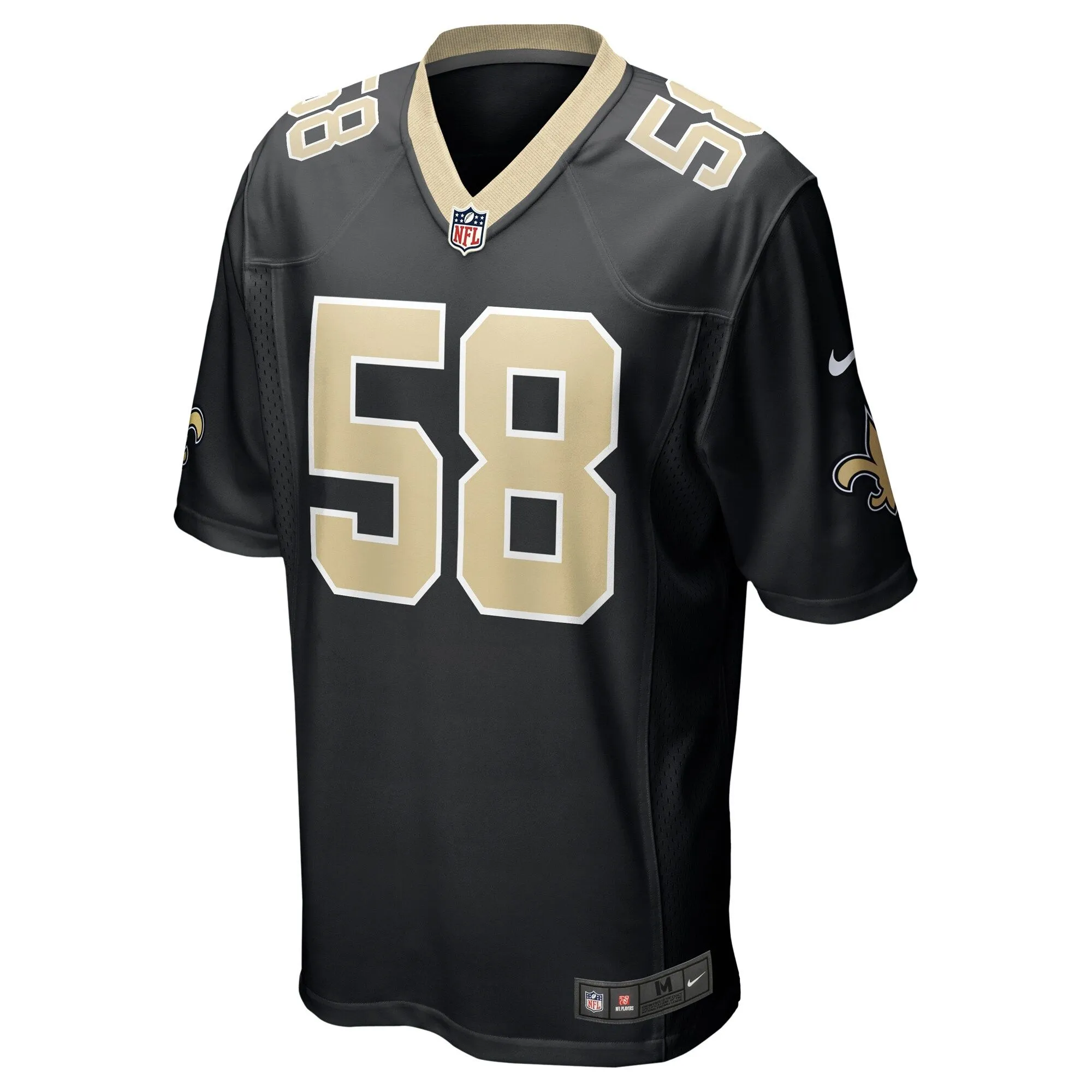 Anfernee Orji New Orleans Saints  Team Game Jersey -  Black