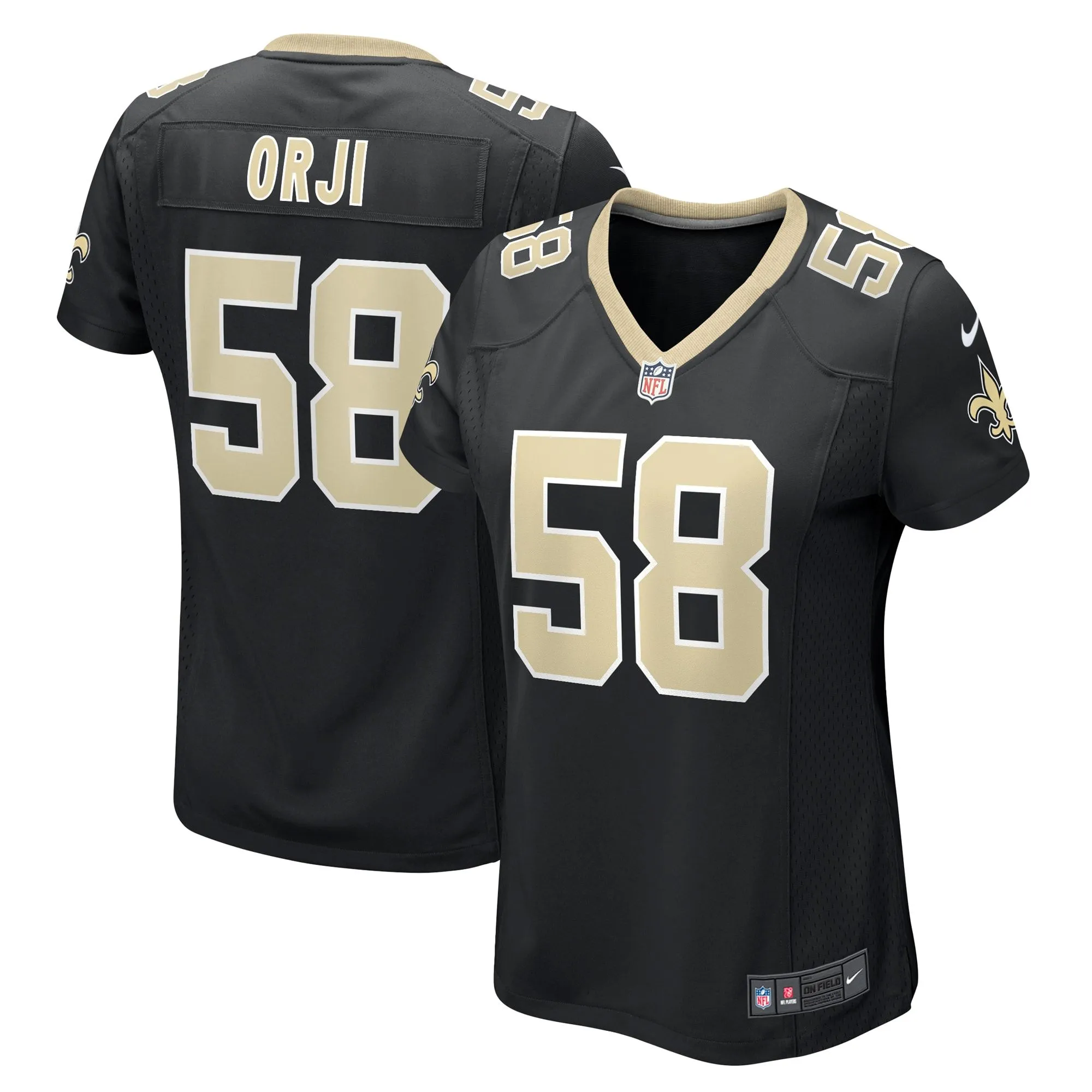 Anfernee Orji New Orleans Saints  Women's Team Game Jersey -  Black