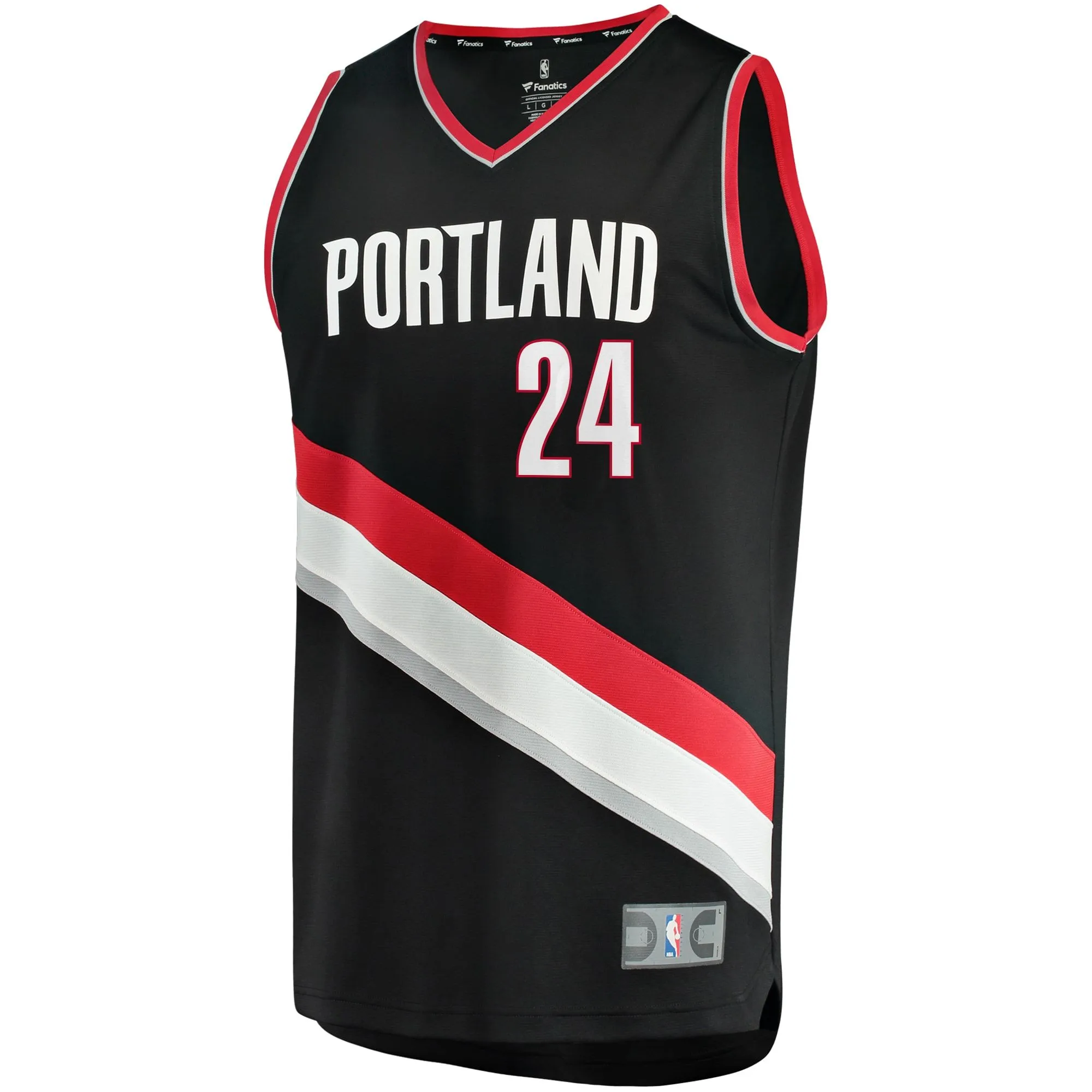 Anfernee Simons Portland Trail Blazers Fanatics Branded Fast Break Replica Jersey - Icon Edition - Black