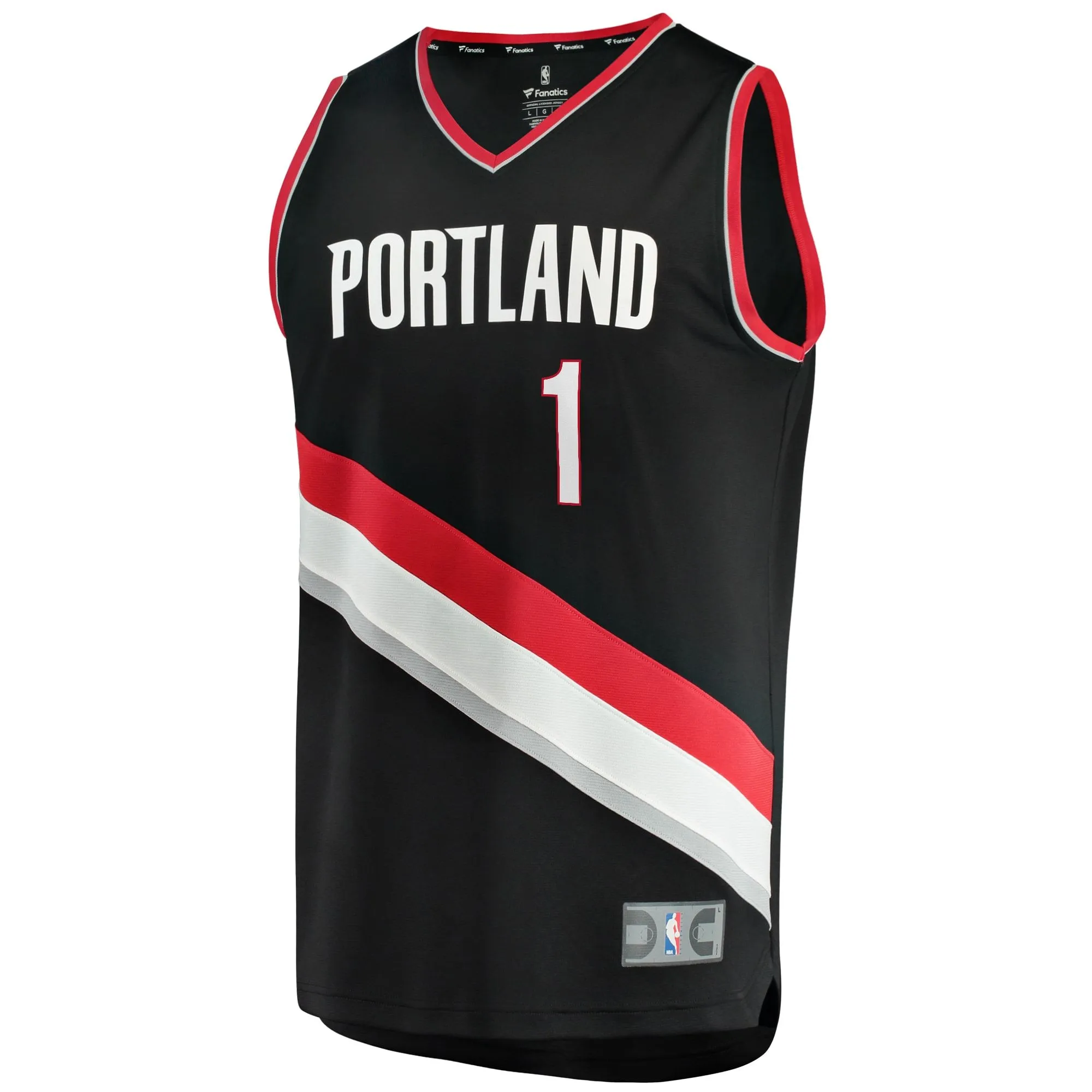 Anfernee Simons Portland Trail Blazers Fanatics Branded Fast Break Replica Player Jersey - Icon Edition - Black