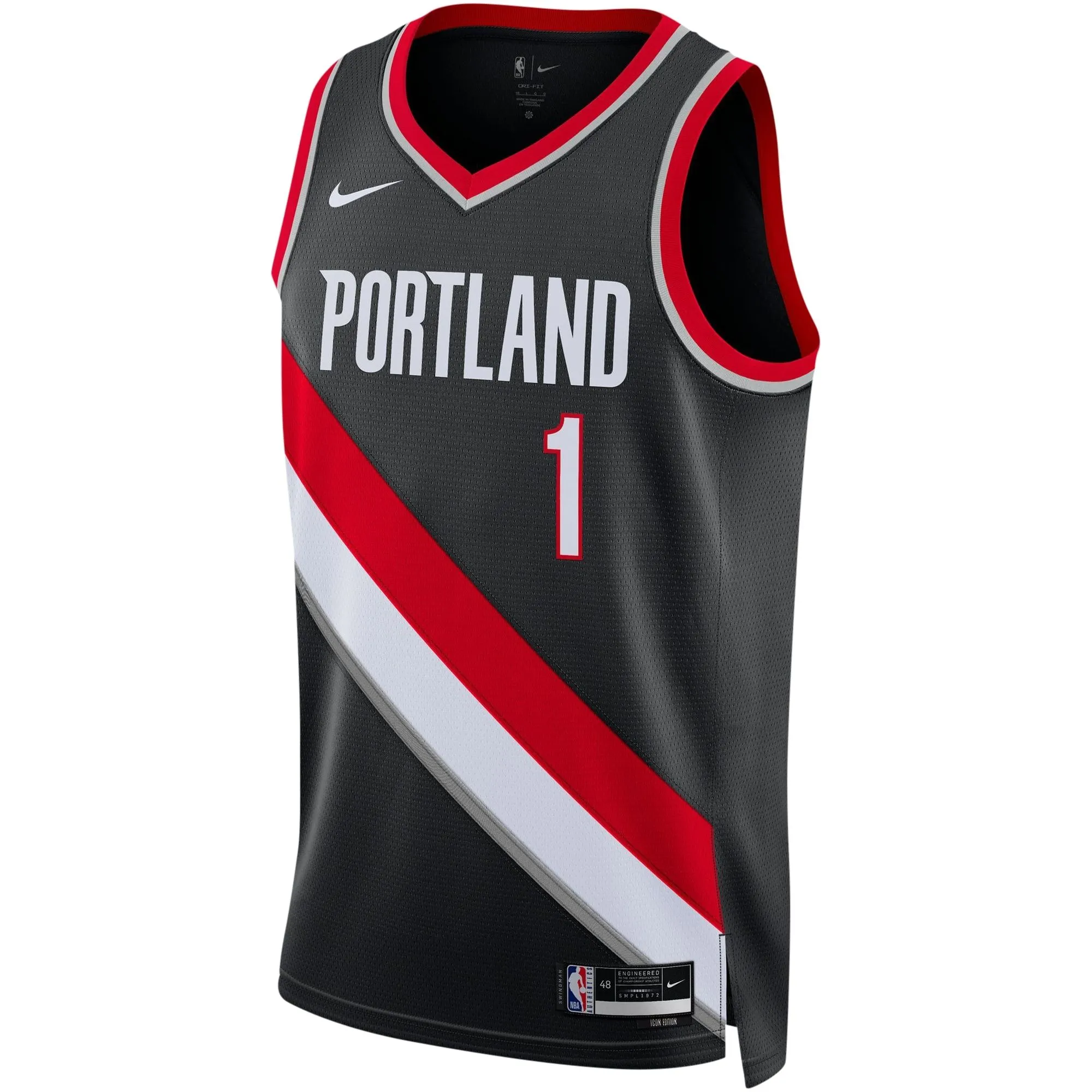 Anfernee Simons Portland Trail Blazers  Unisex Swingman Jersey - Icon Edition - Black