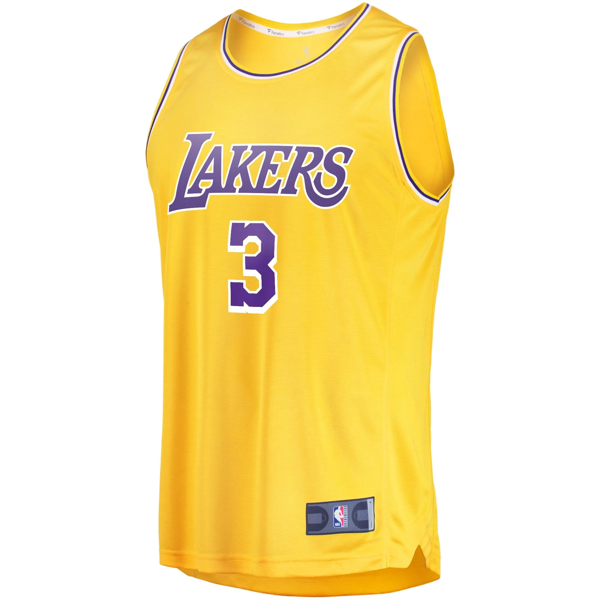 Anthony Davis Los Angeles Lakers Fanatics Branded Fast Break Replica Player Jersey - Icon Edition - Gold