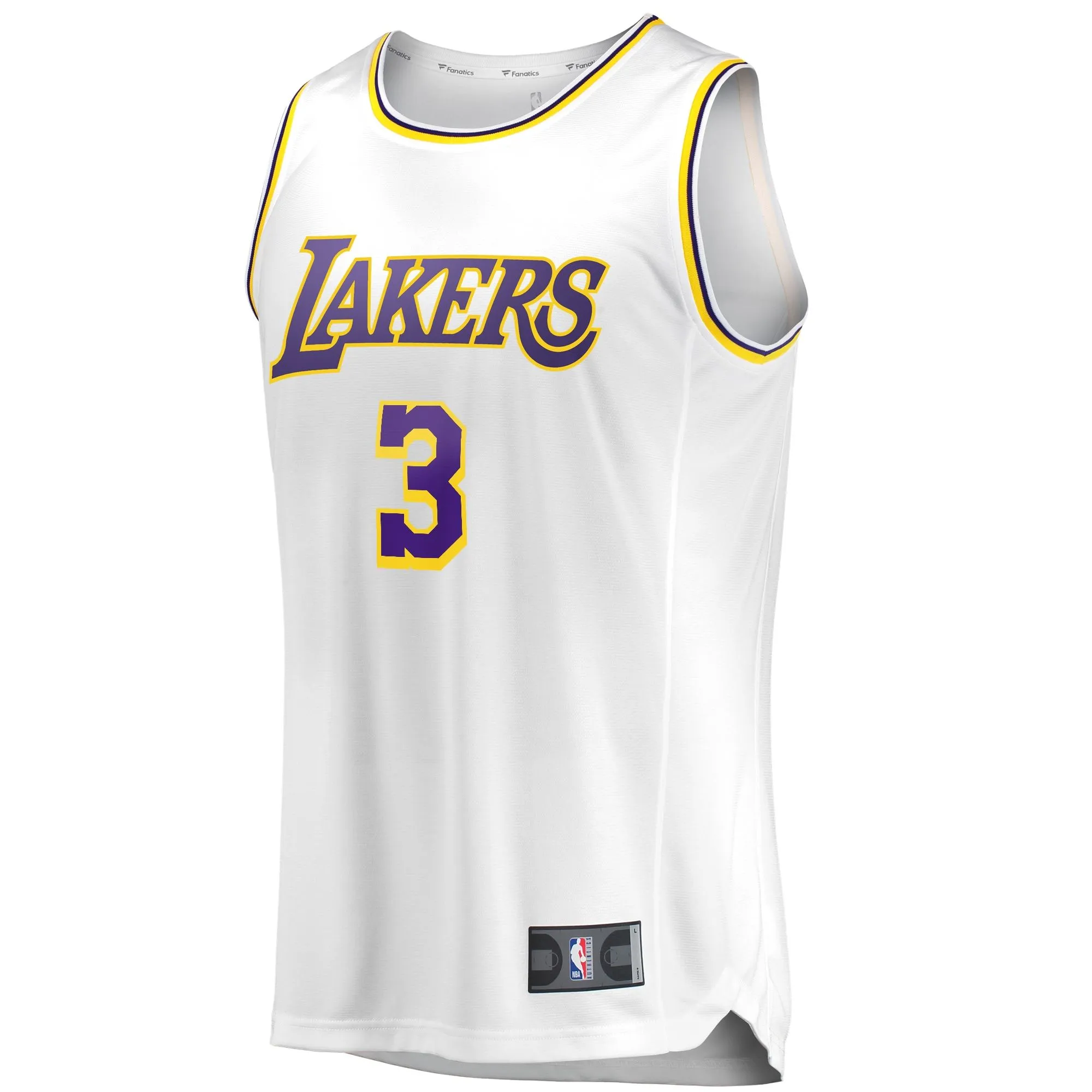 Anthony Davis Los Angeles Lakers Fanatics Branded Fast Break Replica Player Jersey - White - Association Edition