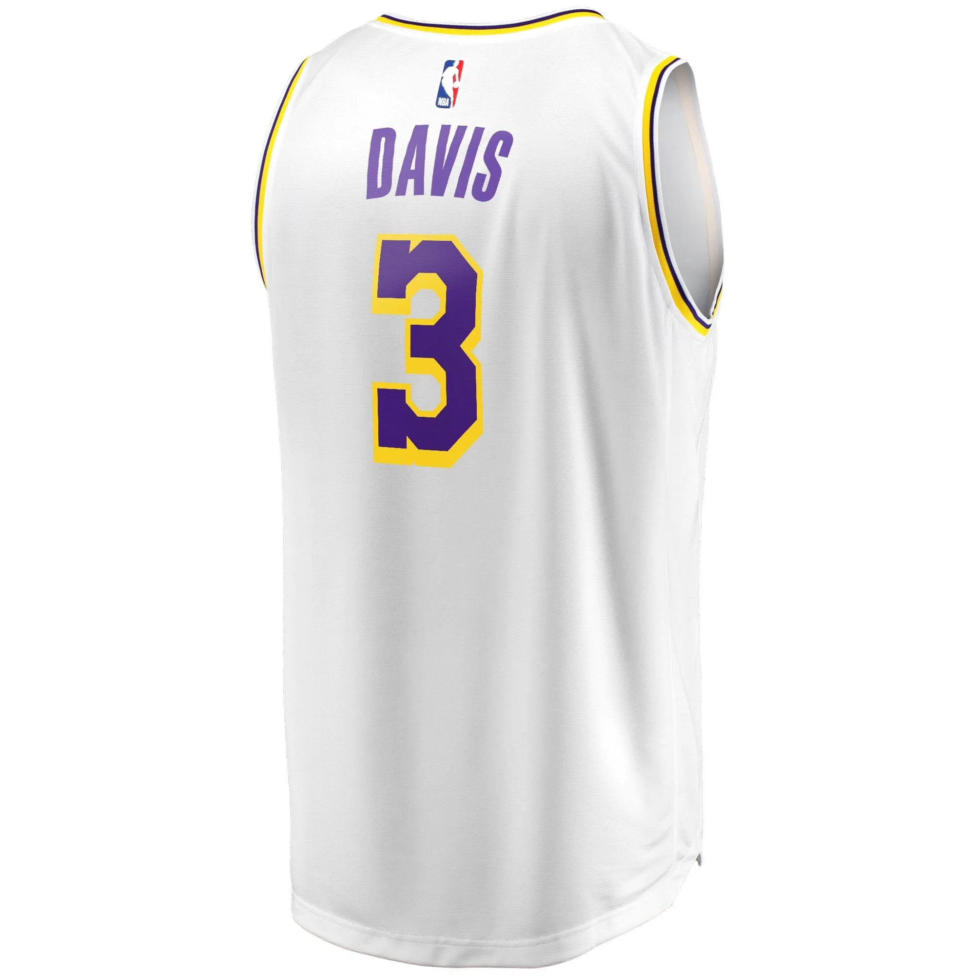 Anthony Davis Los Angeles Lakers Fanatics Branded Fast Break Replica Player Jersey - White - Association Edition