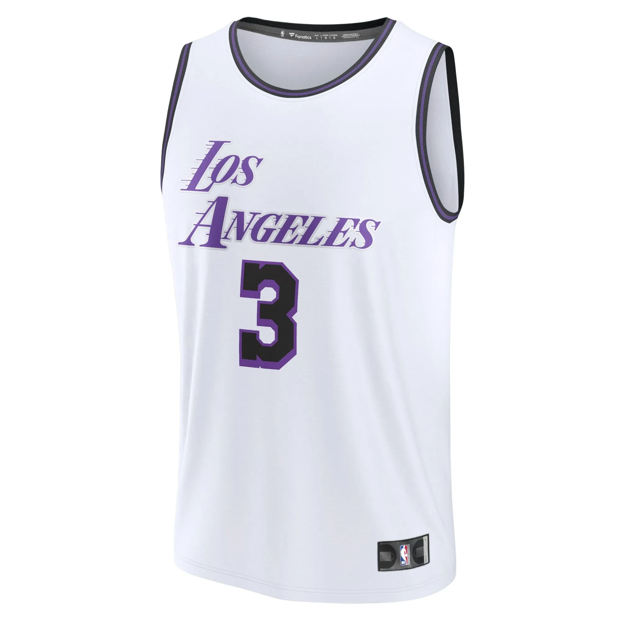 Anthony Davis Los Angeles Lakers Fanatics Branded Fastbreak Jersey - City Edition - White