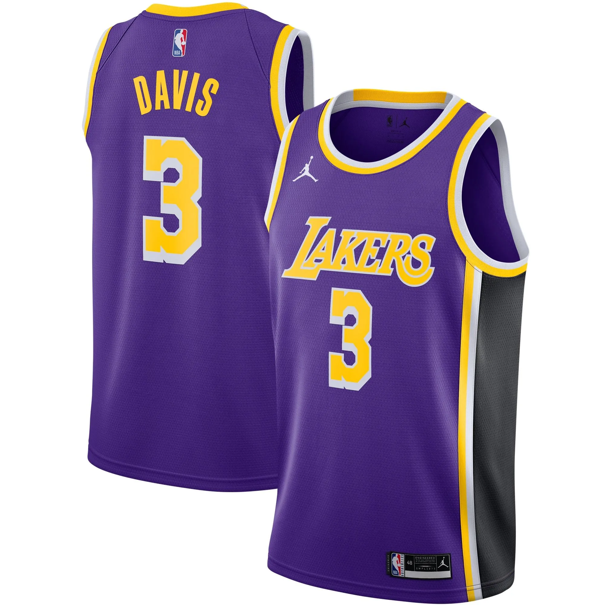 Anthony Davis Los Angeles Lakers Jordan Brand 2020/21 Swingman Jersey - Statement Edition - Purple