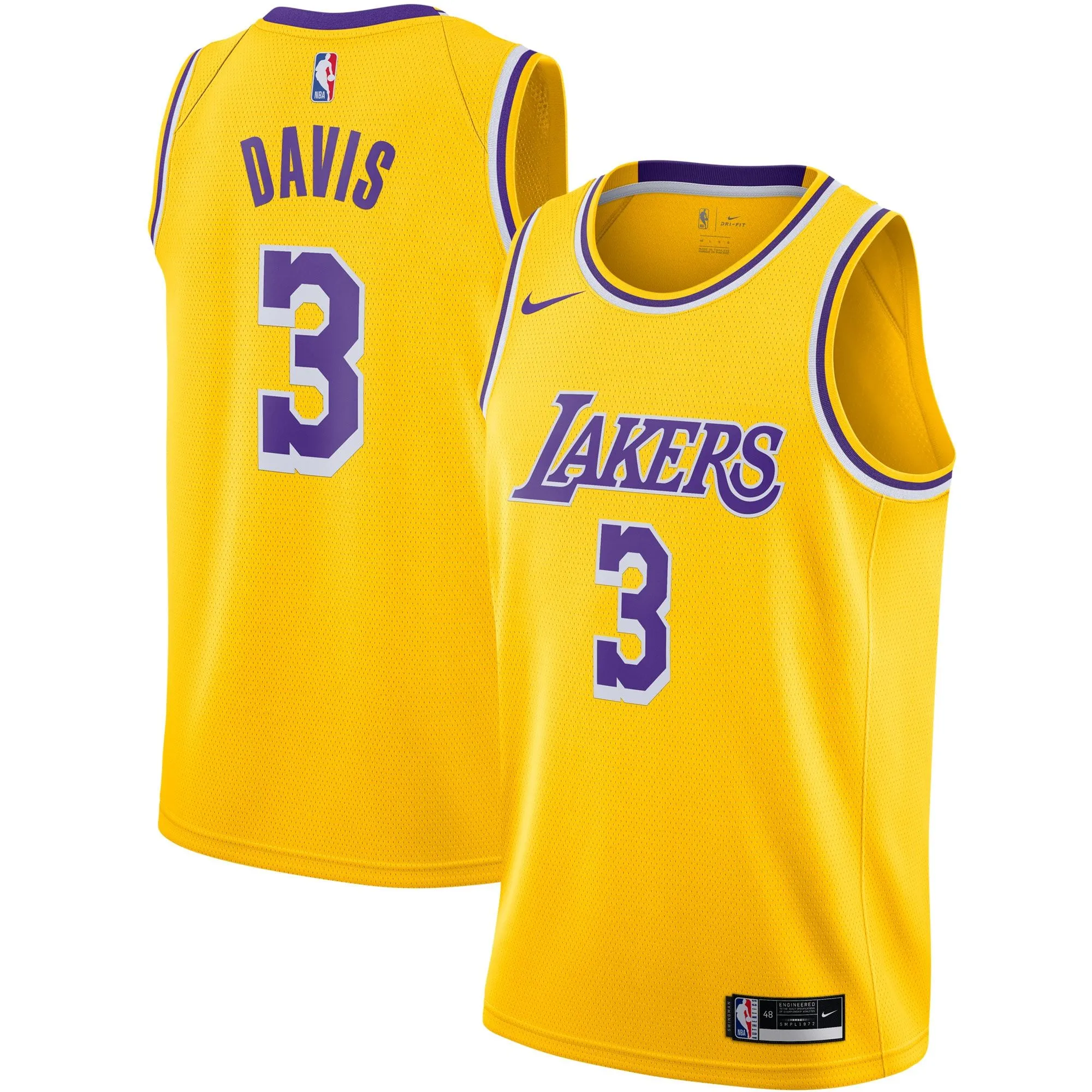 Anthony Davis Los Angeles Lakers  Swingman Jersey Gold - Icon Edition