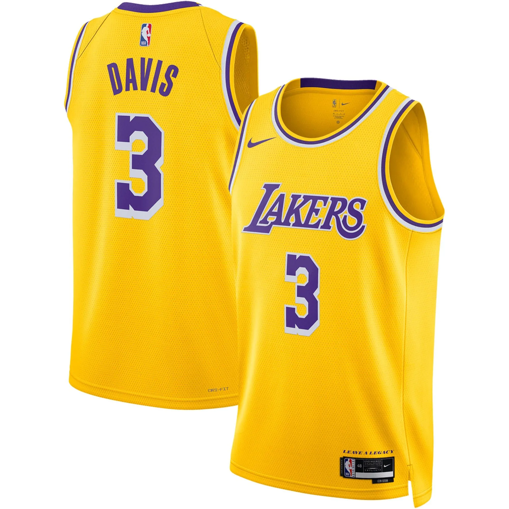 Anthony Davis Los Angeles Lakers  Unisex Swingman Jersey - Icon Edition - Gold