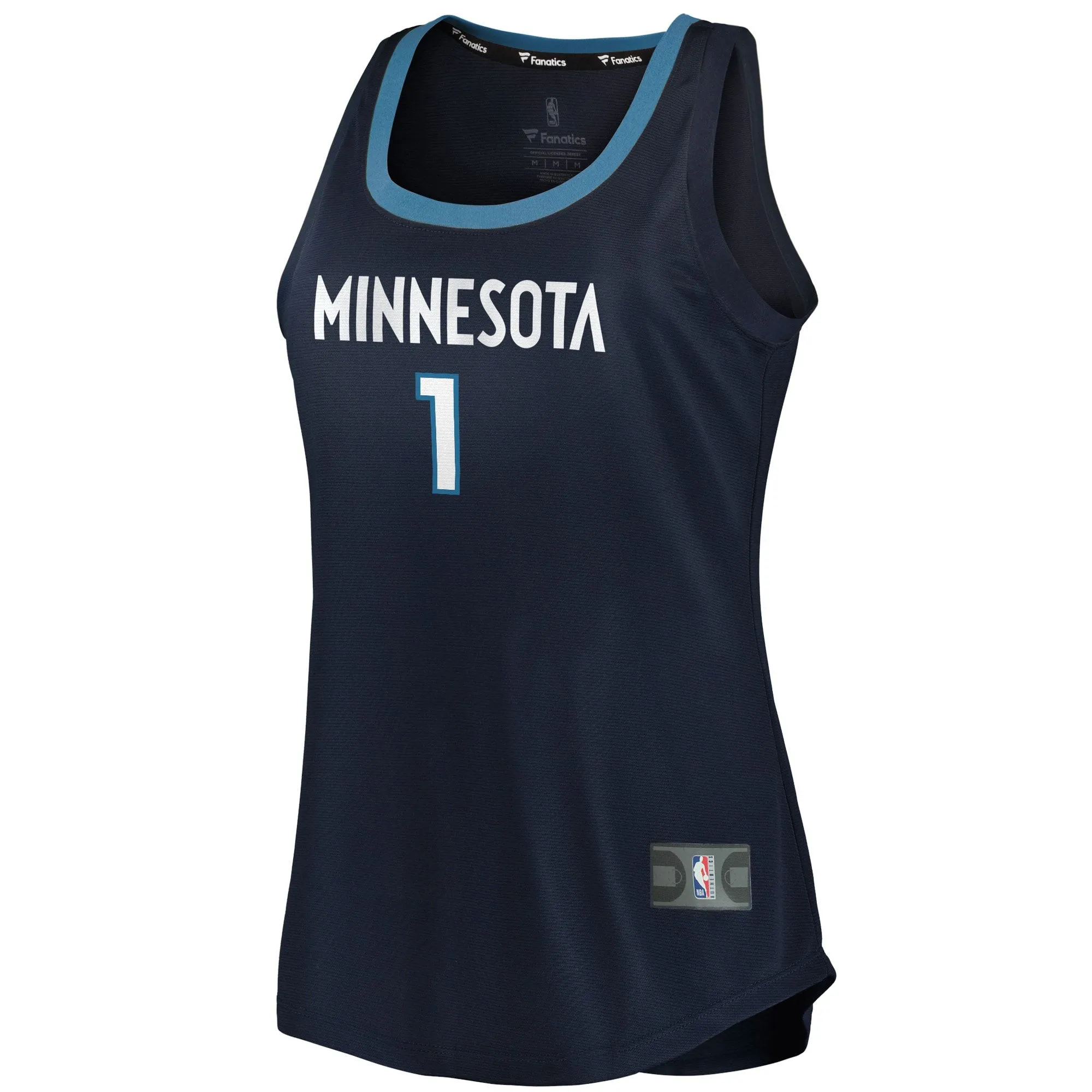 Anthony Edwards Minnesota Timberwolves Fanatics Branded Women's Fast Break Tank Jersey - Icon Edition - Navy