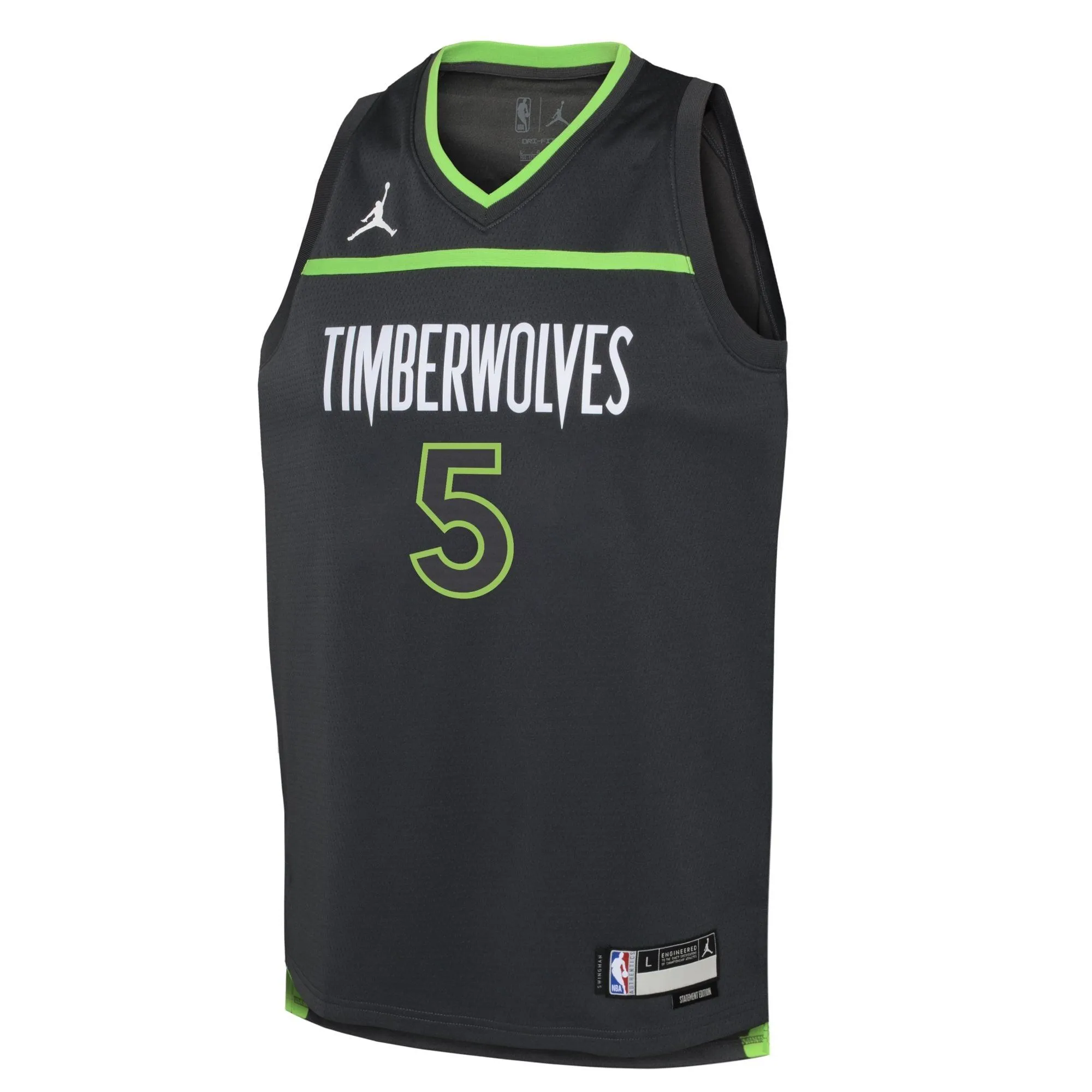 Anthony Edwards Minnesota Timberwolves Jordan Brand Youth Swingman Jersey - Statement Edition - Black