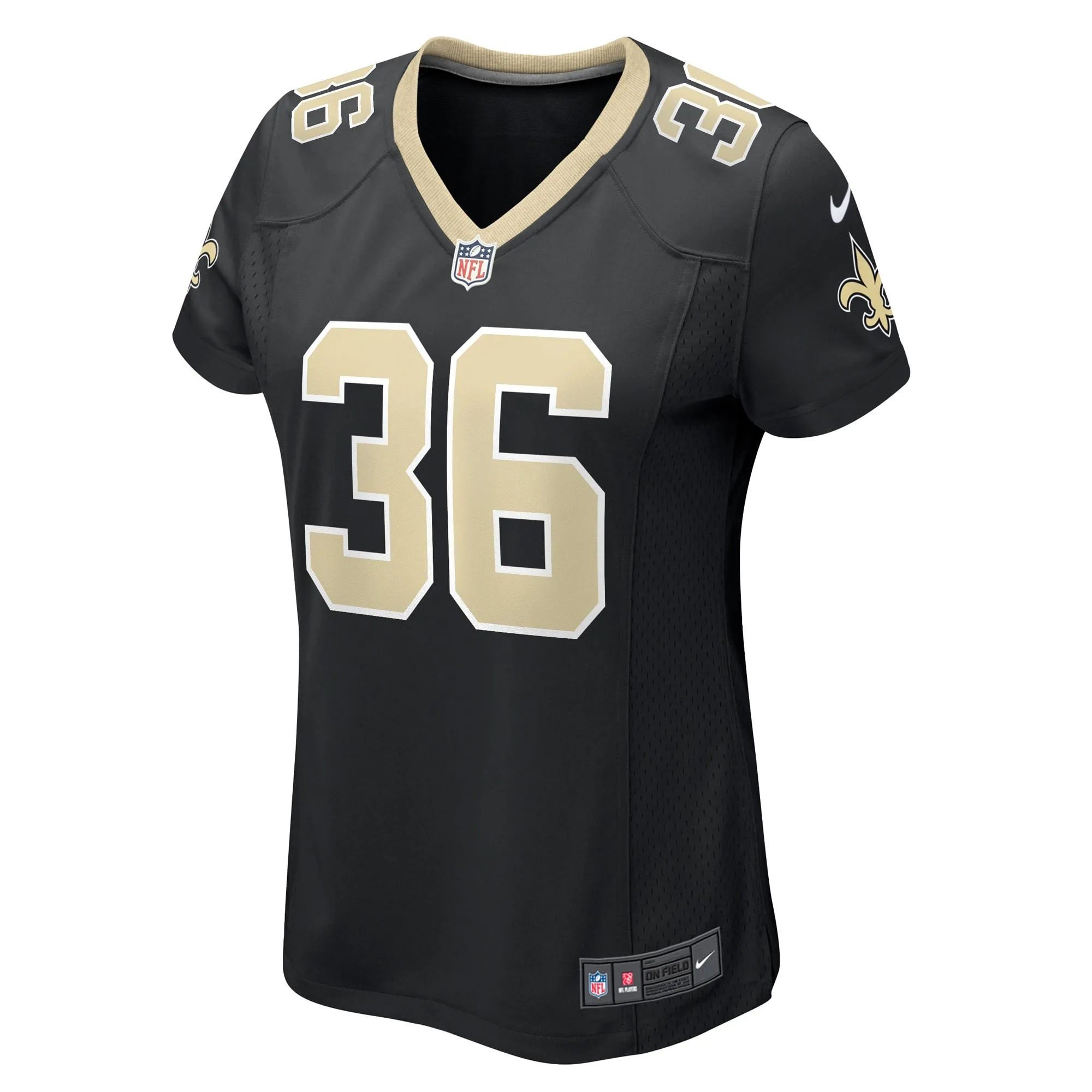 Anthony Johnson New Orleans Saints  Women's Team Game Jersey -  Black