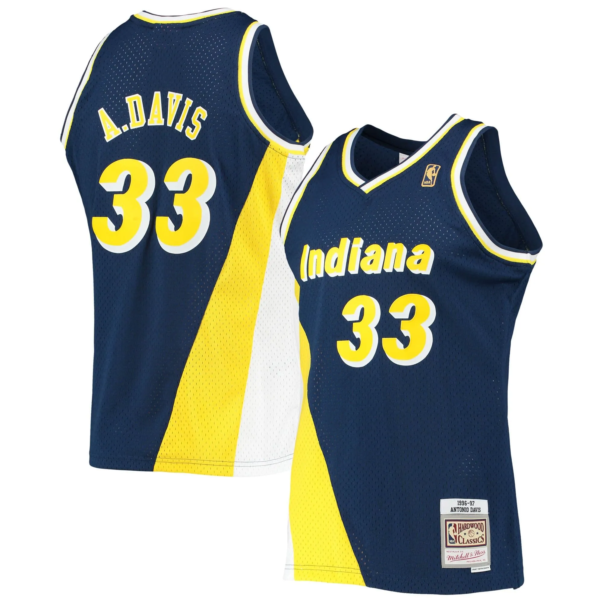 Antonio Davis Indiana Pacers Mitchell & Ness 1996/97 Hardwood Classics Swingman Jersey - Navy