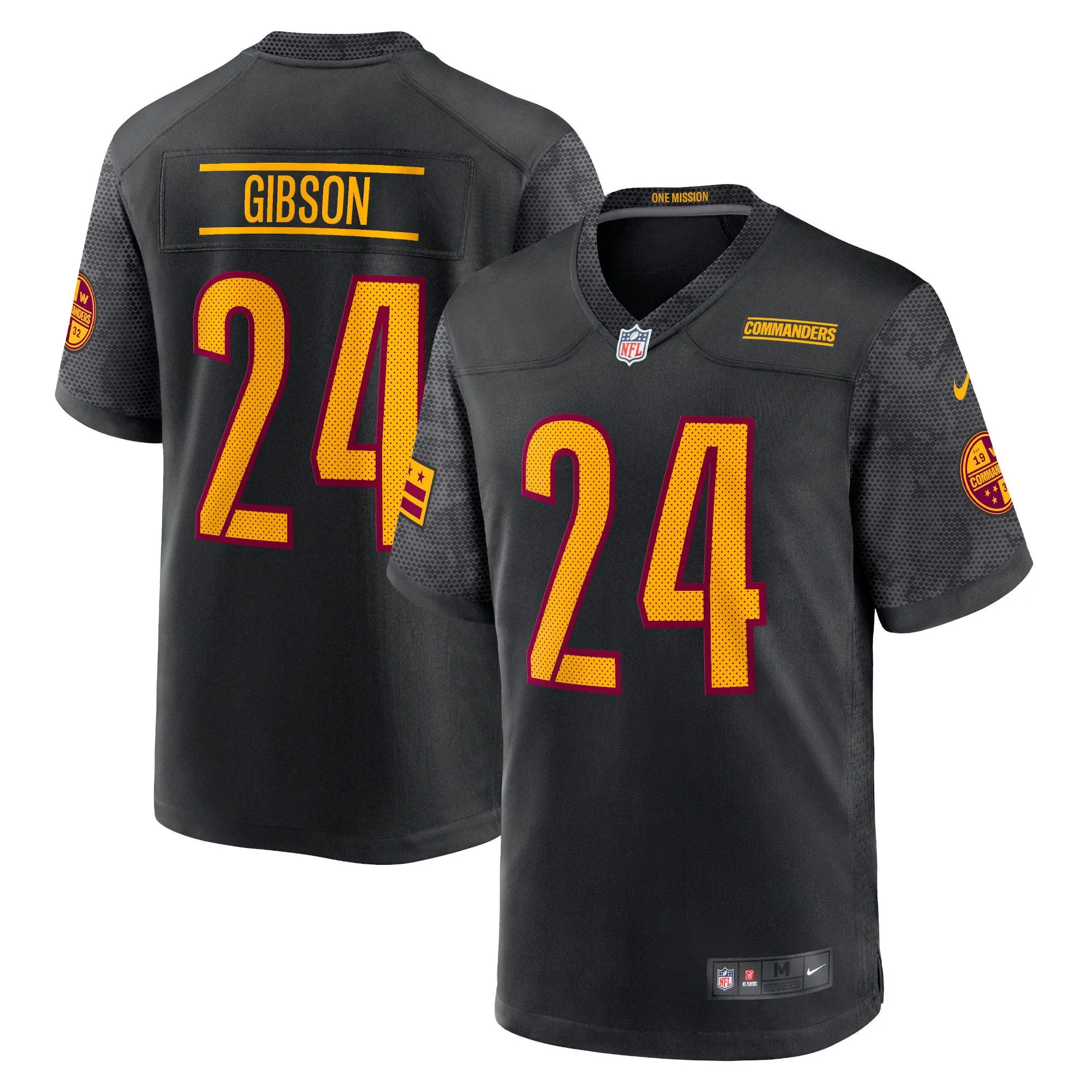 Antonio Gibson Washington Commanders  Youth Game Jersey - Black