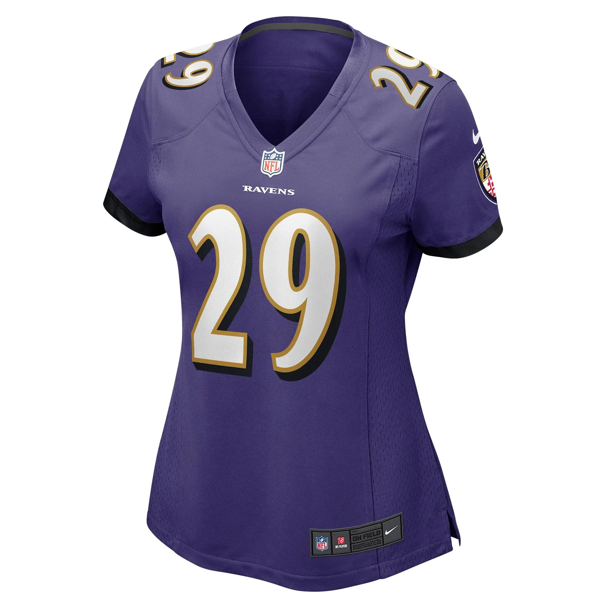 Ar'Darius Washington Baltimore Ravens  Women's Player Game Jersey - Purple