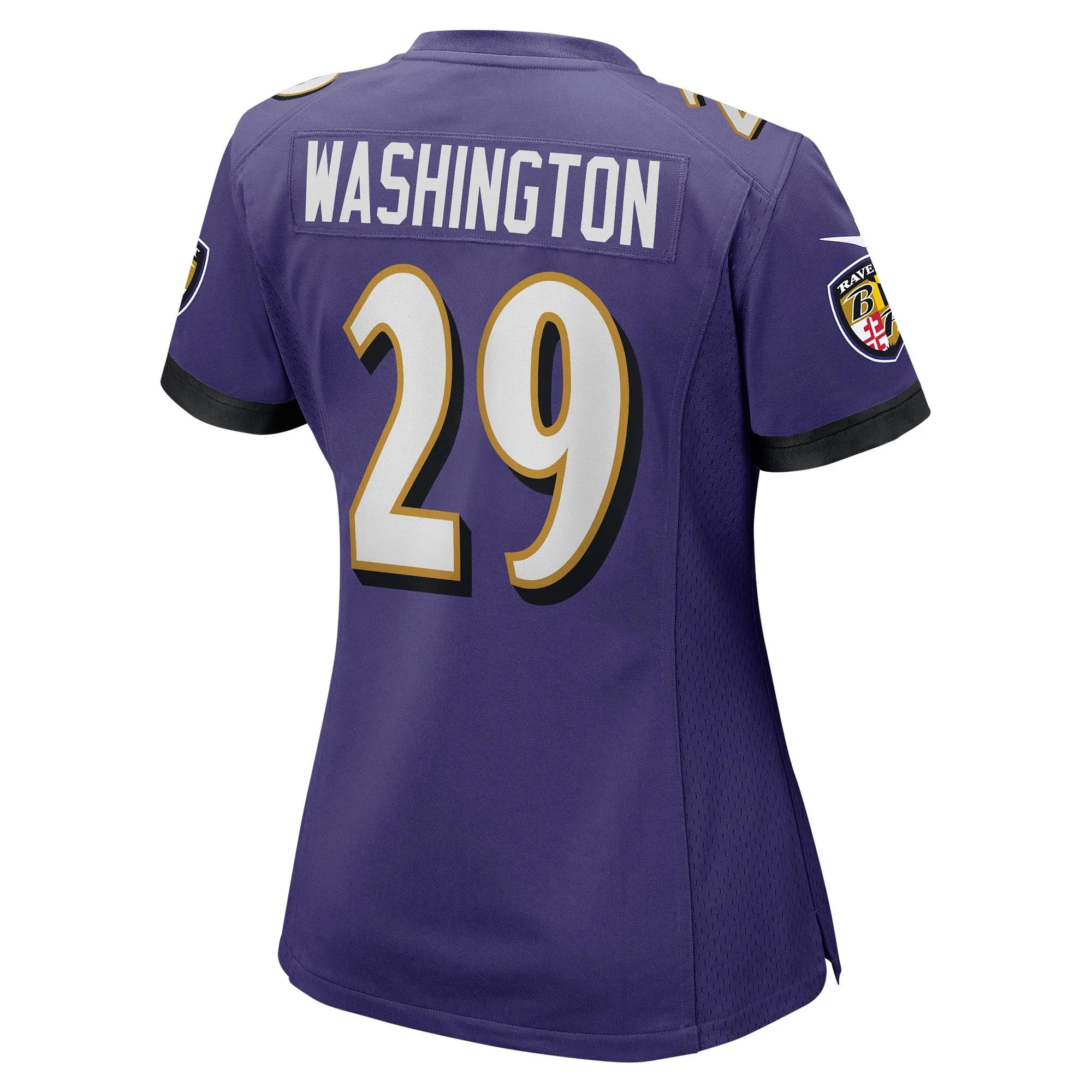 Ar'Darius Washington Baltimore Ravens  Women's Player Game Jersey - Purple