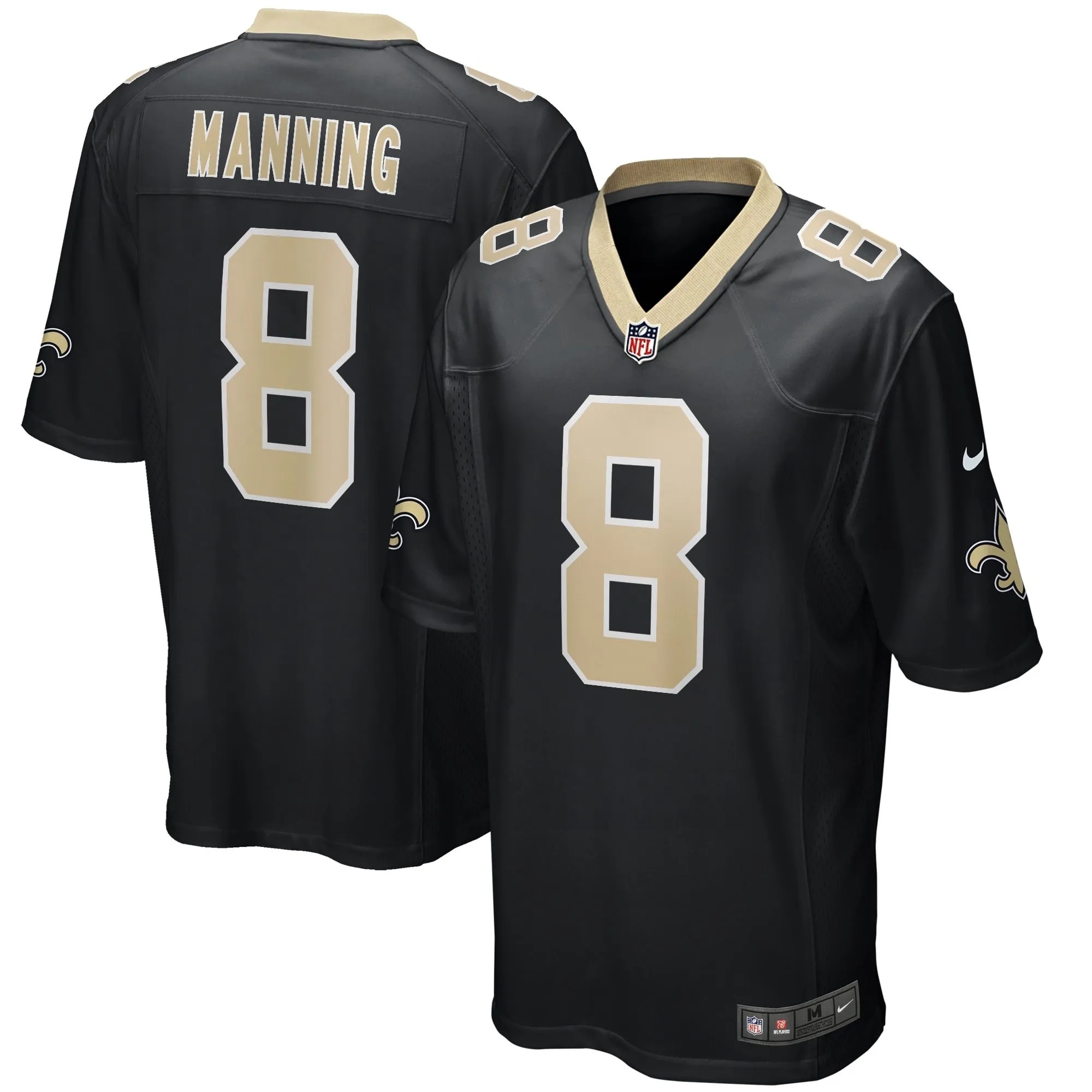 Archie Manning New Orleans Saints  Game Retired Player Jersey - Black