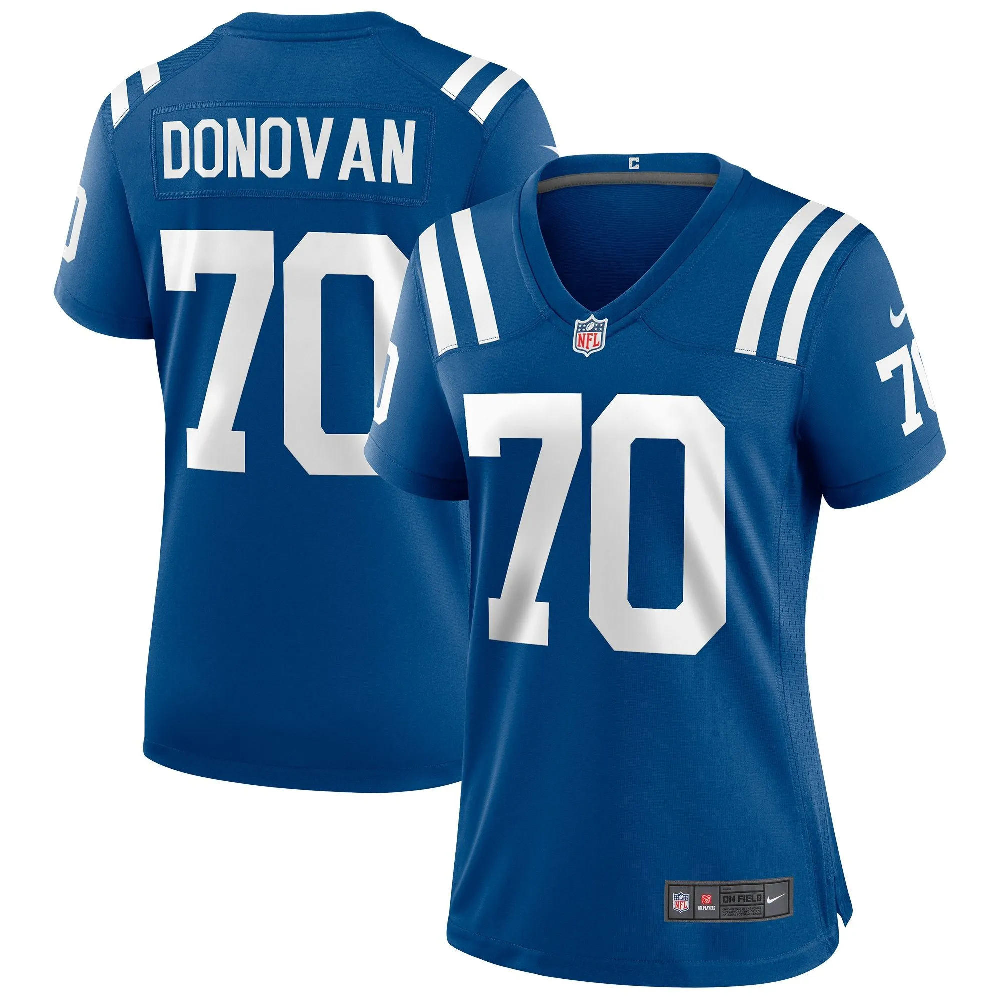 Art Donovan Indianapolis Colts  Women's Game Retired Player Jersey - Royal