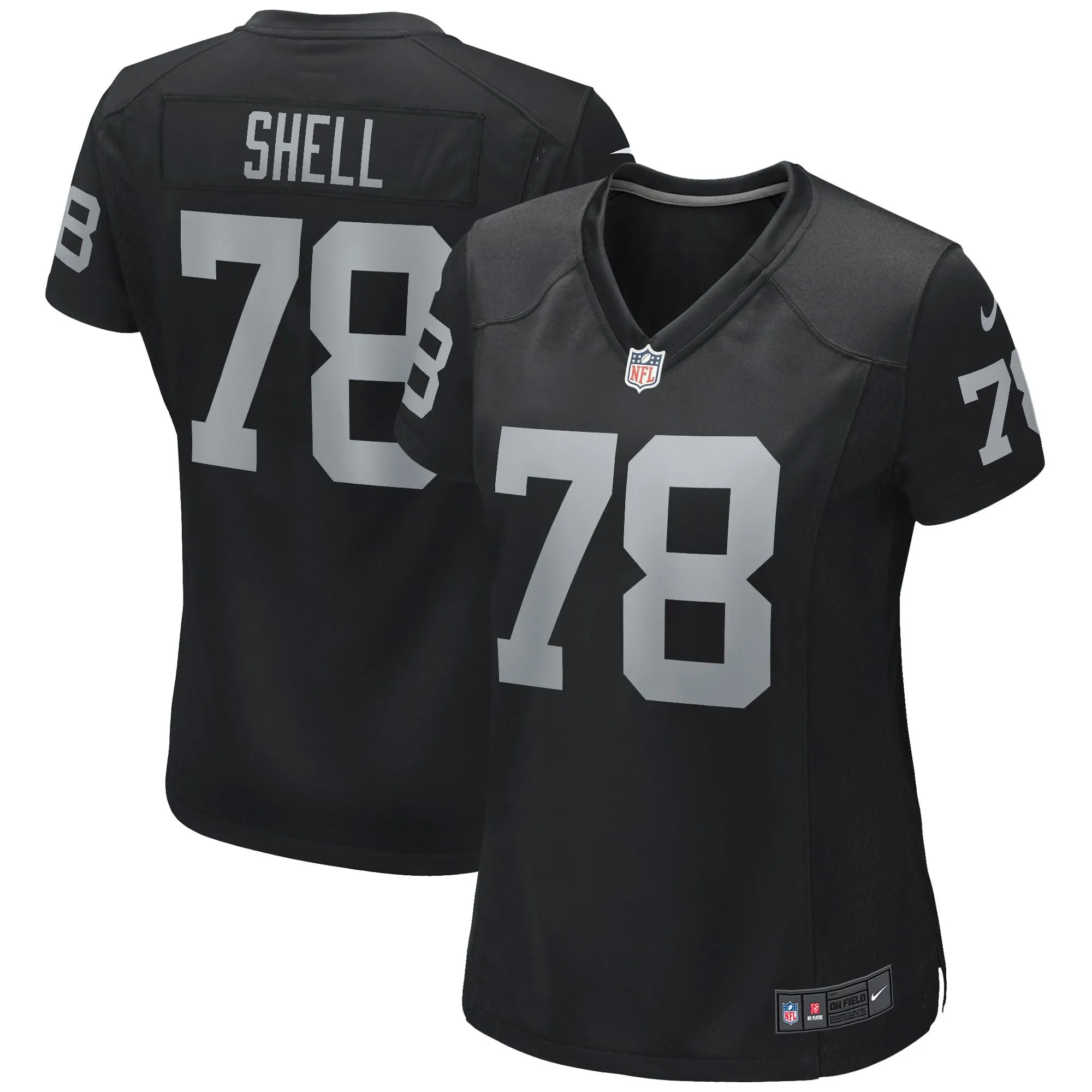 Art Shell Las Vegas Raiders  Women's Game Retired Player Jersey - Black