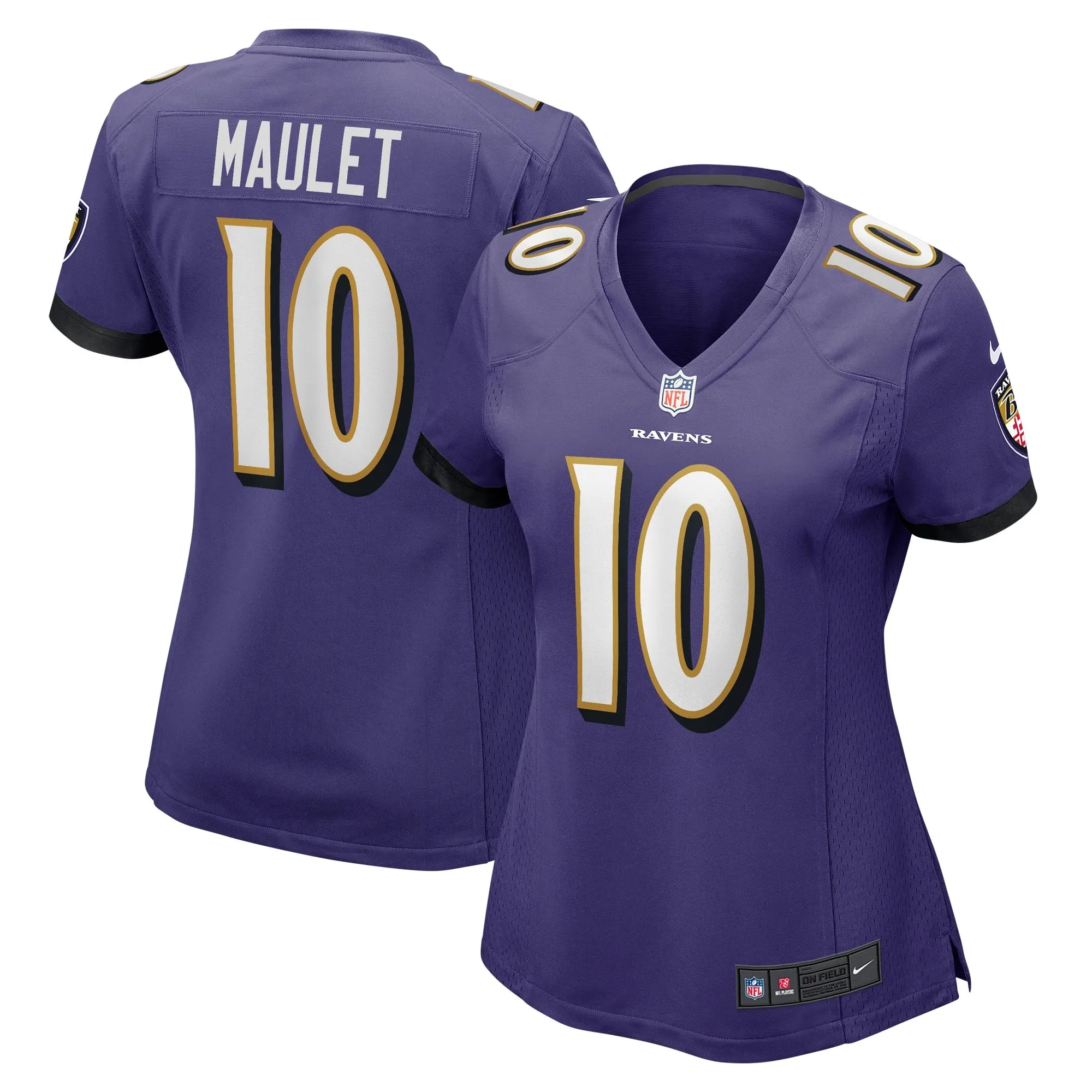 Arthur Maulet Baltimore Ravens  Women's  Game Jersey -  Purple