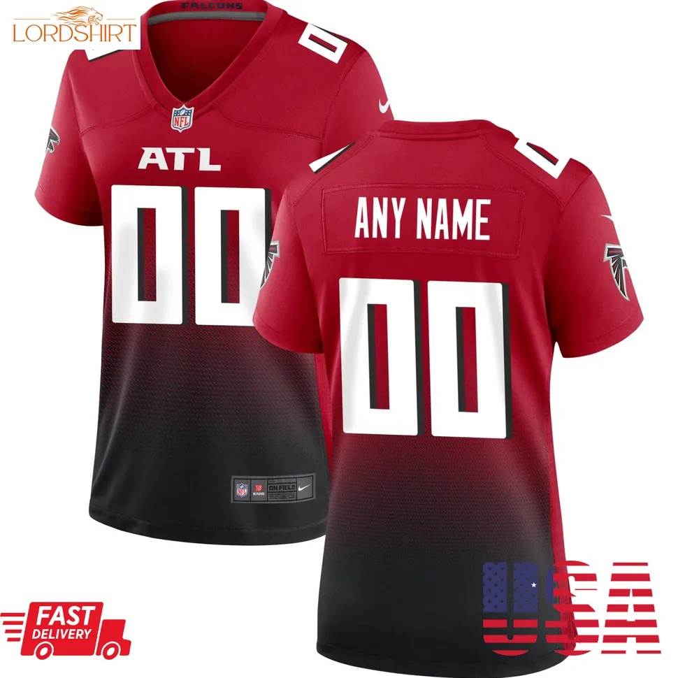 Atlanta Falcons  Women's Alternate Custom Game Jersey   Red