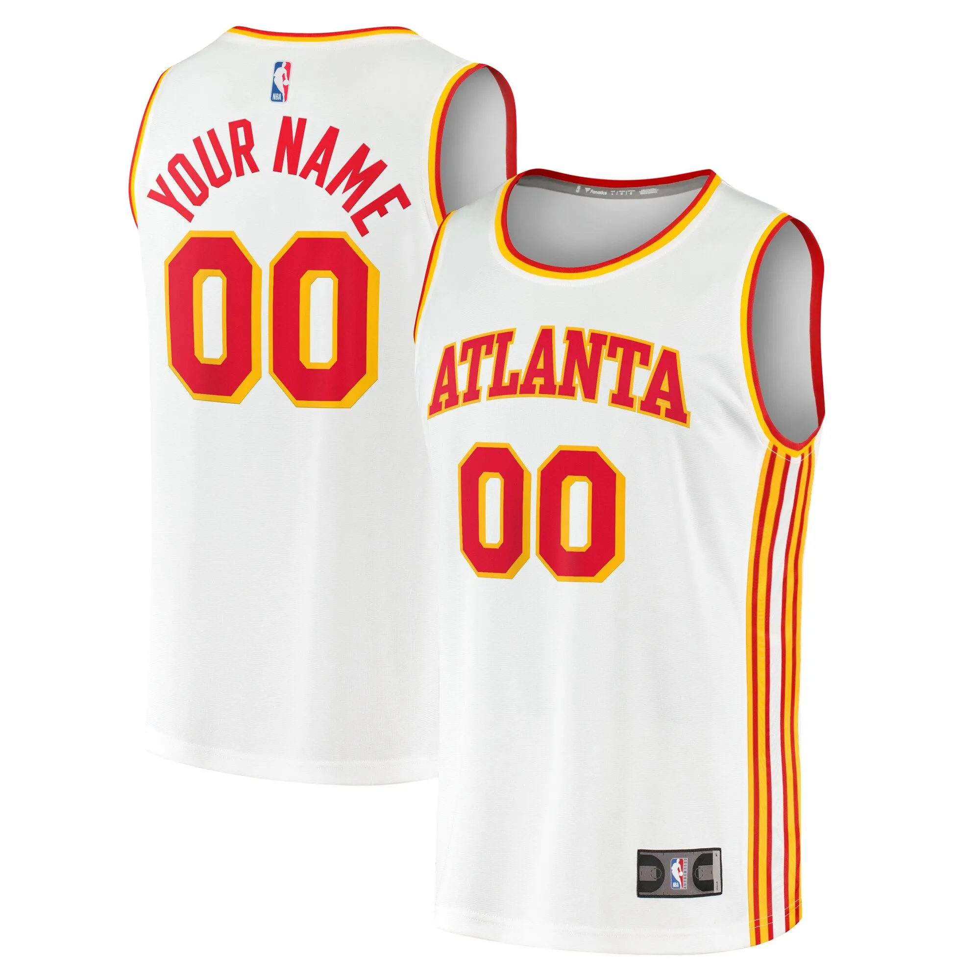 Atlanta Hawks Fanatics Branded Fast Break Custom Replica Jersey - Association Edition - White