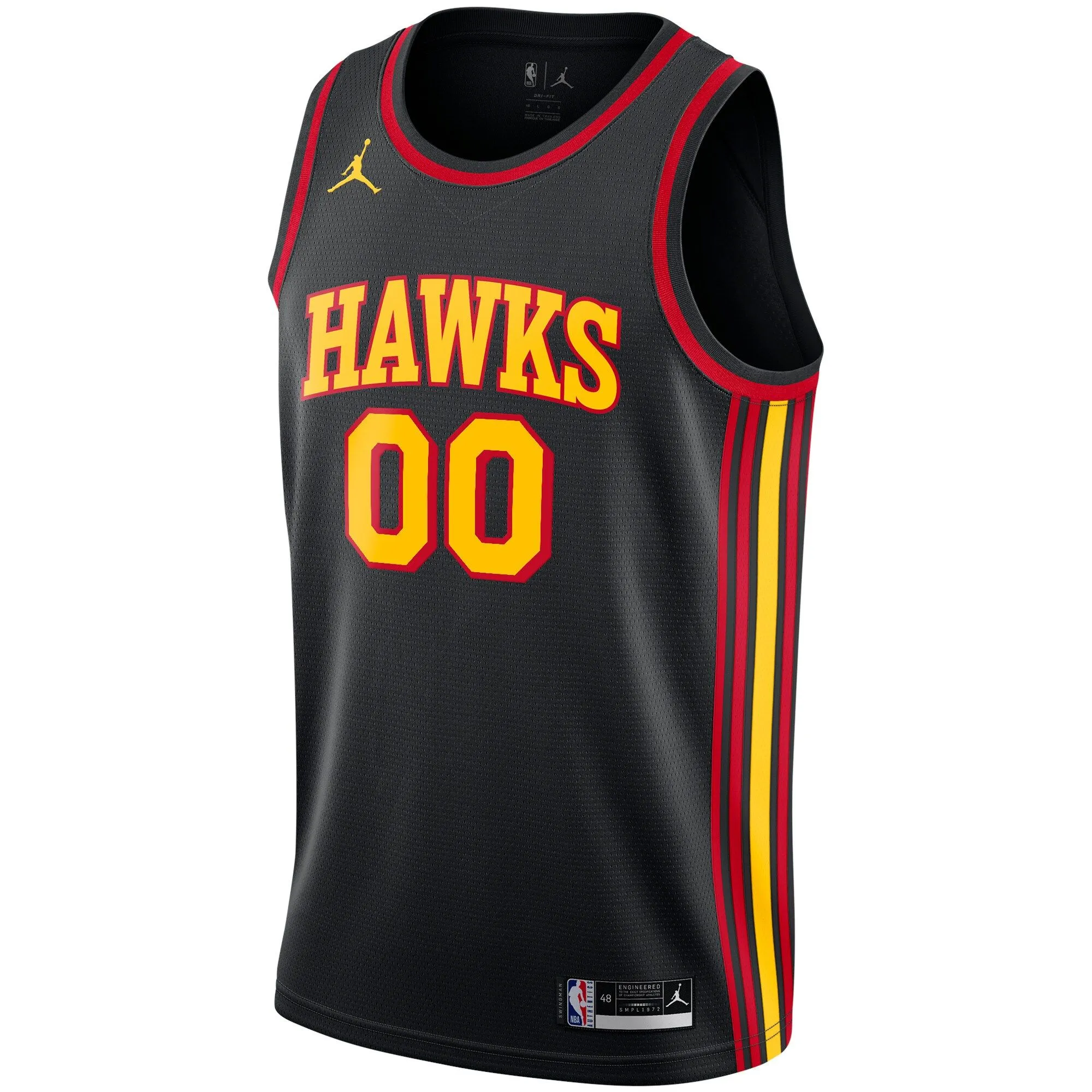 Atlanta Hawks Jordan Brand Swingman Custom Jersey - Statement Edition - Black