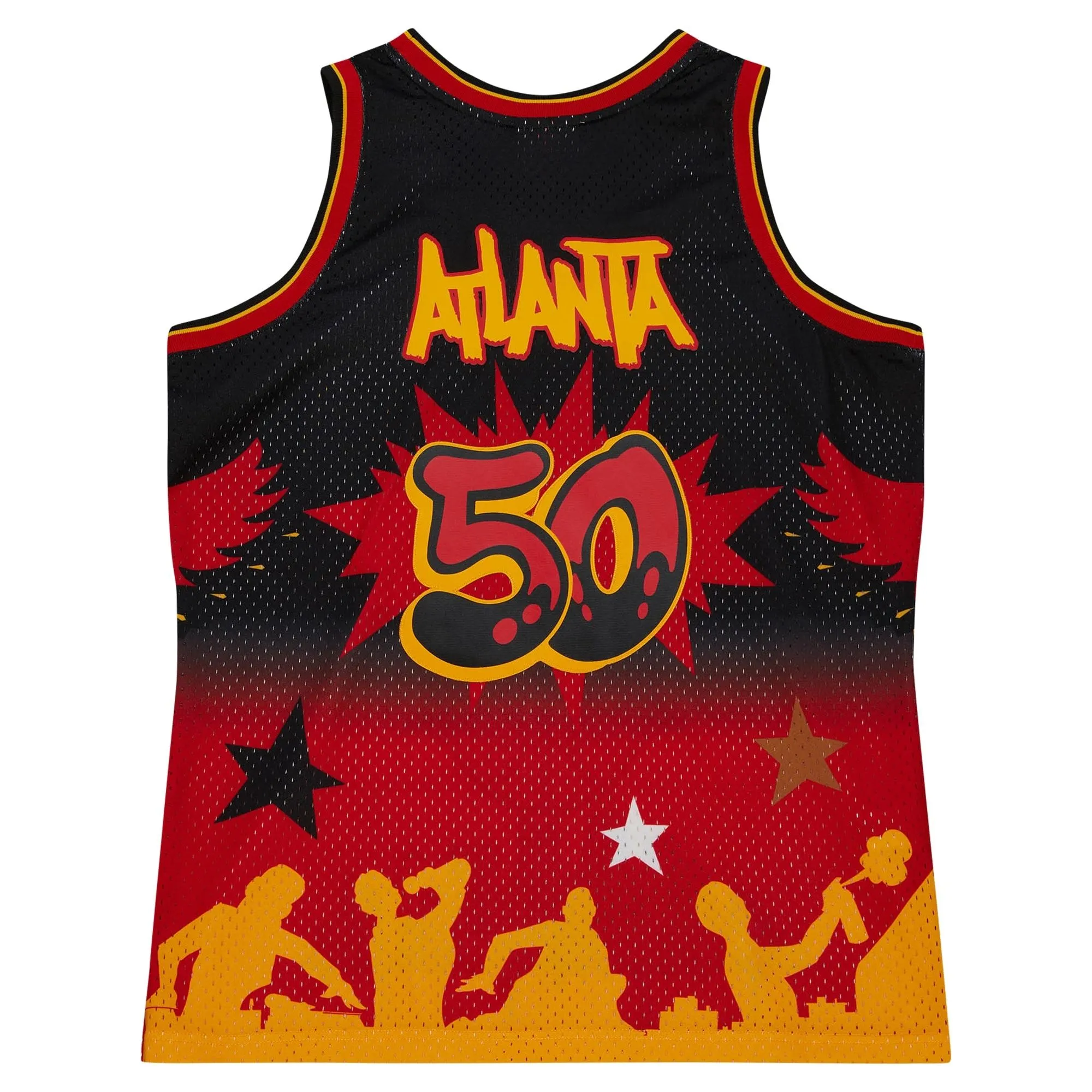 Atlanta Hawks Mitchell & Ness X Tats Cru Hardwood Classics Fashion Jersey - Black