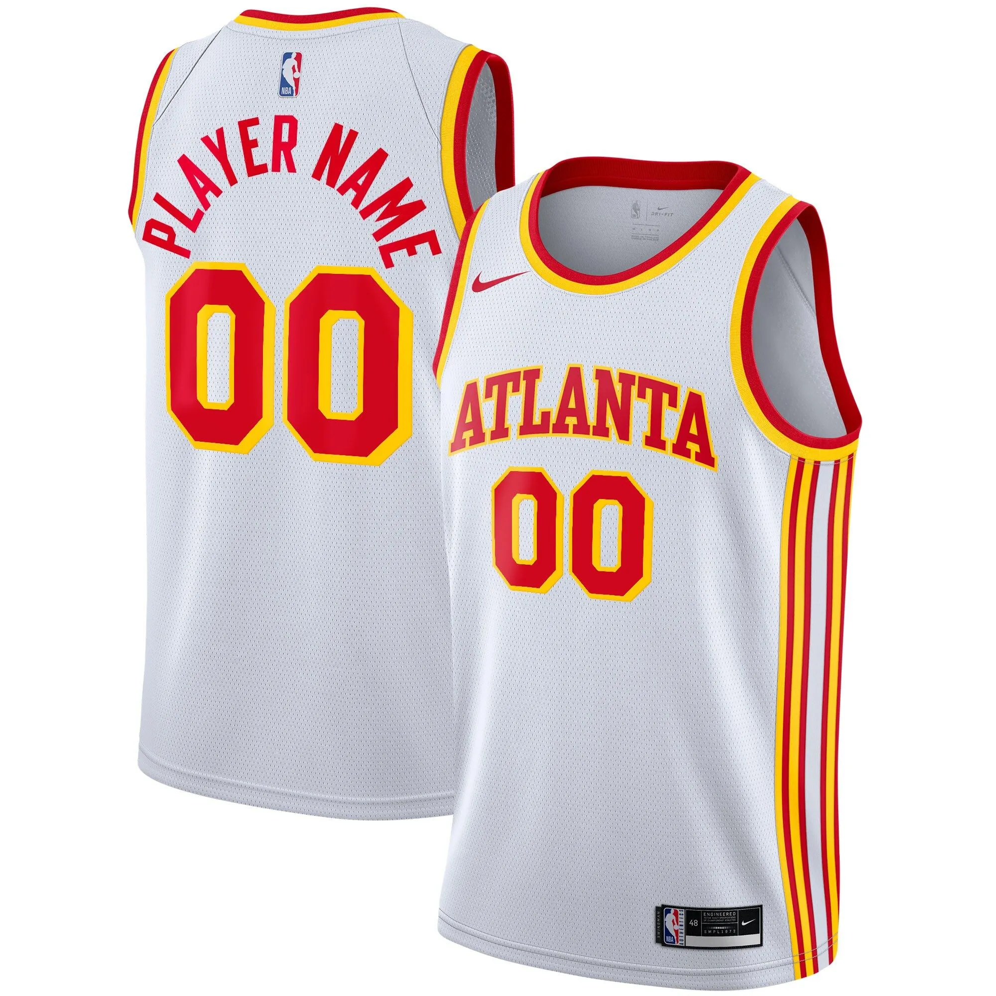 Atlanta Hawks  2020/21 Swingman Custom Jersey - Association Edition - White