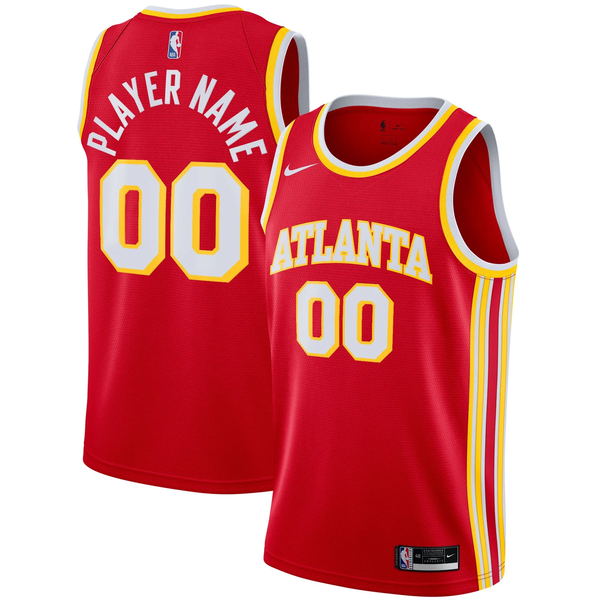 Atlanta Hawks  2020/21 Swingman Custom Jersey - Icon Edition - Red