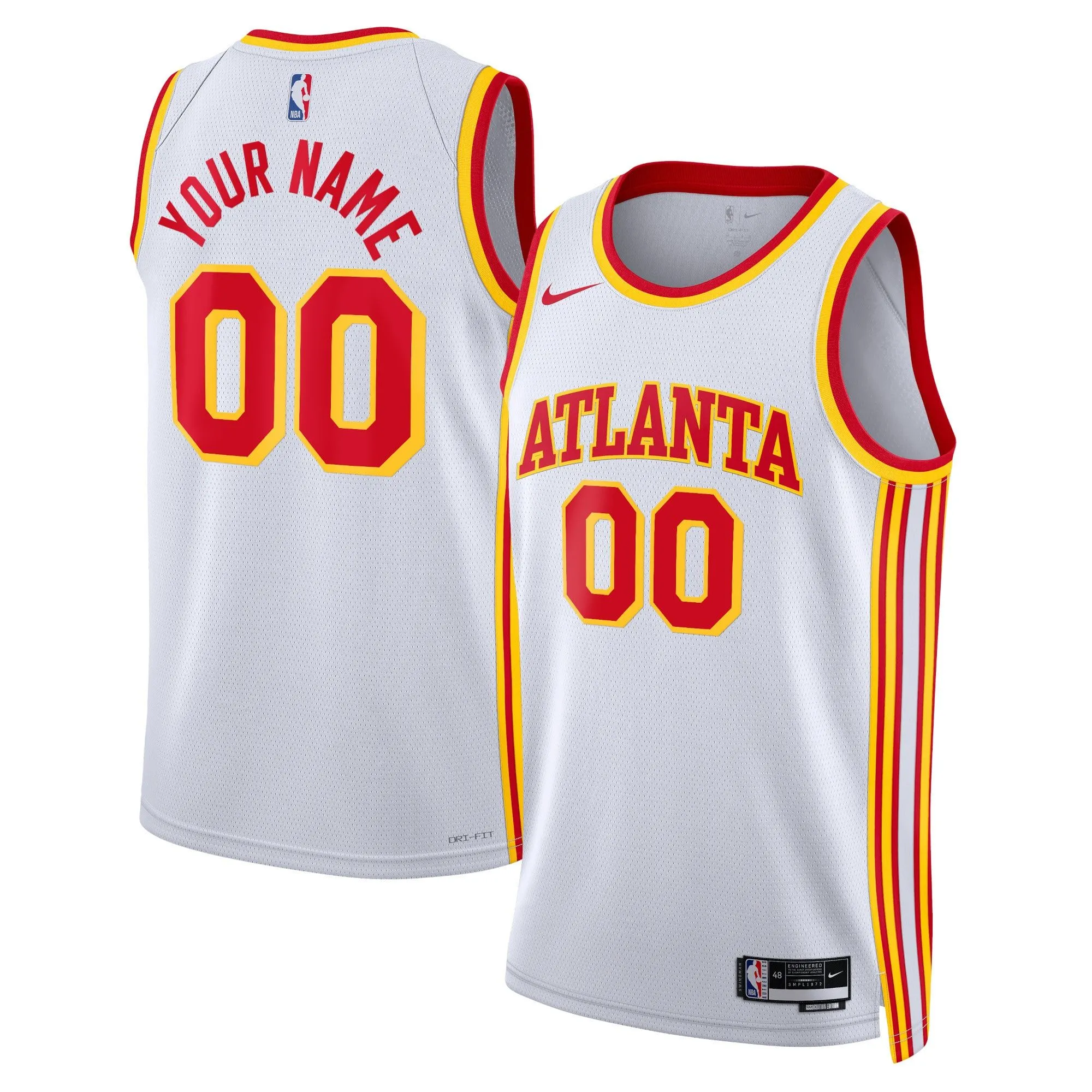 Atlanta Hawks  Unisex Swingman Custom Jersey White - Association Edition