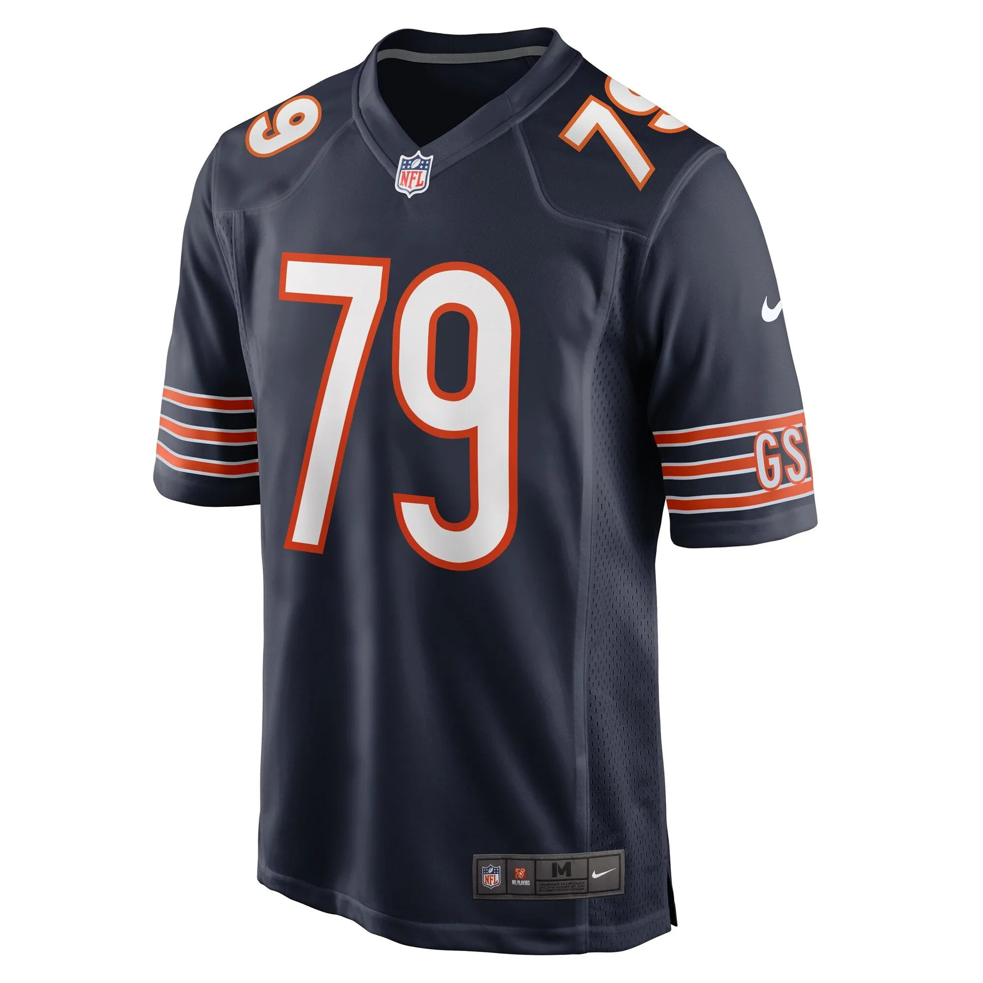 Austen Pleasants Chicago Bears   Game Jersey -  Navy